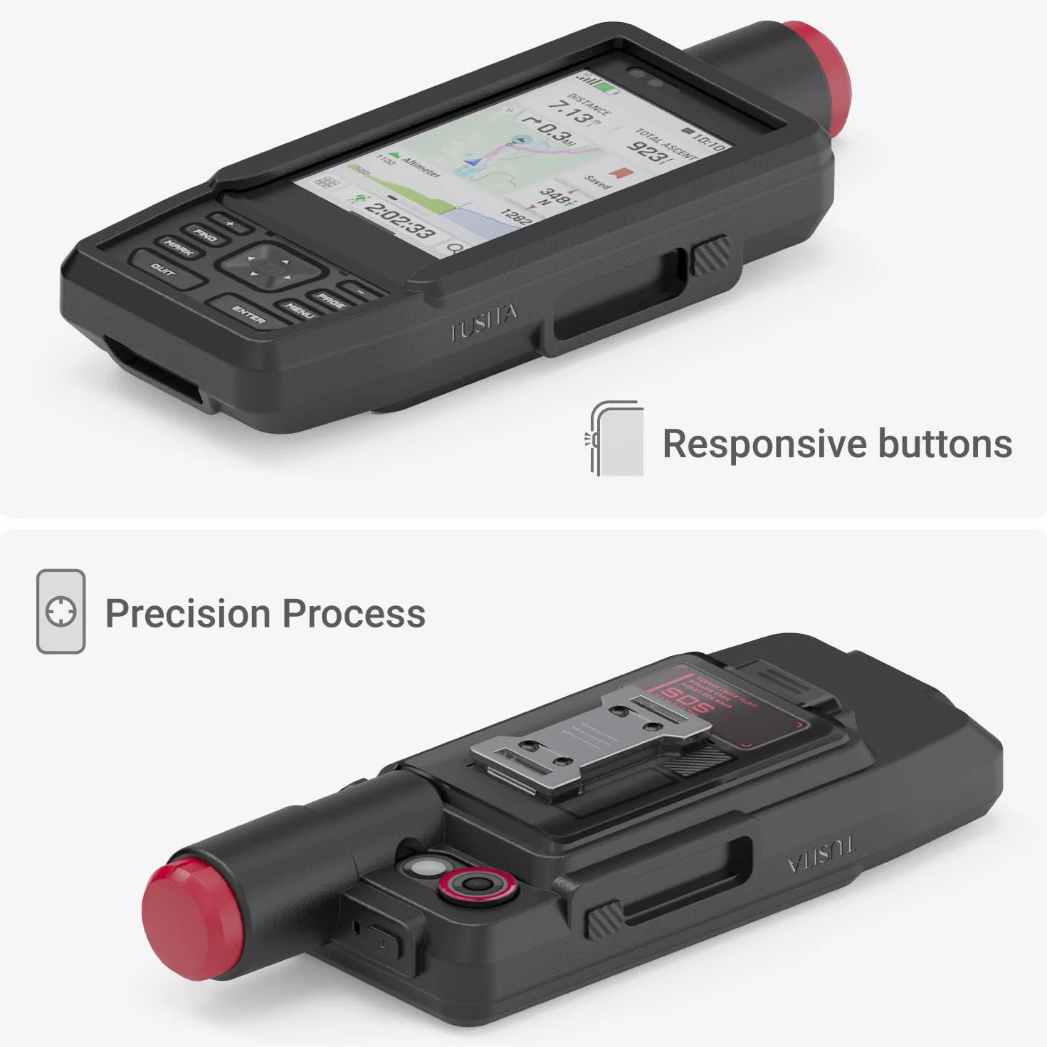 TUSITA Silikonowe Etui Kompatybilny z Garmin GPSMAP H1, H1i Plus GPS Handheld - GPS Systemów Akcesoria