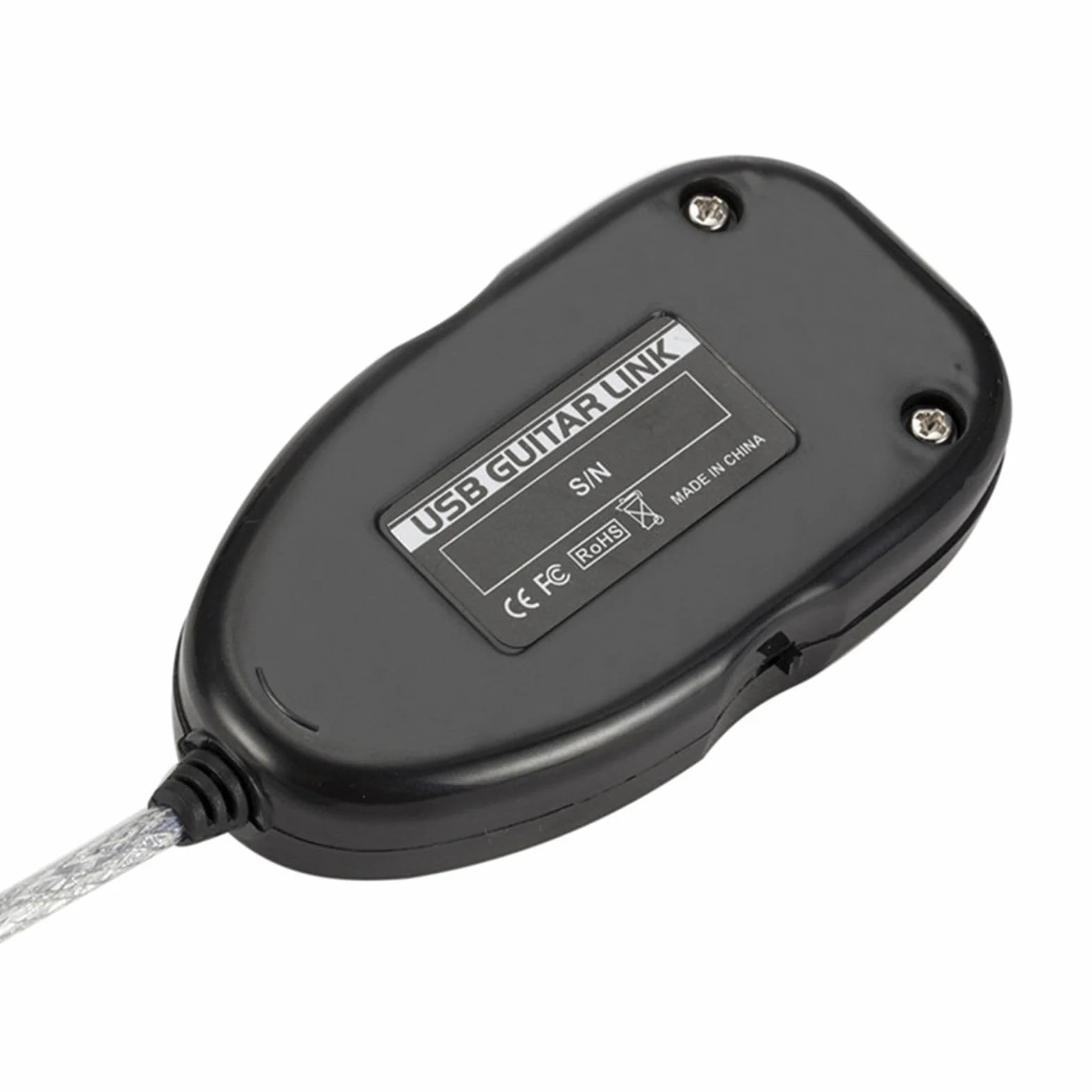 BRRNOO Interfejs audio USB, gitarowy interfejs audio ze złączem USB PC czarny