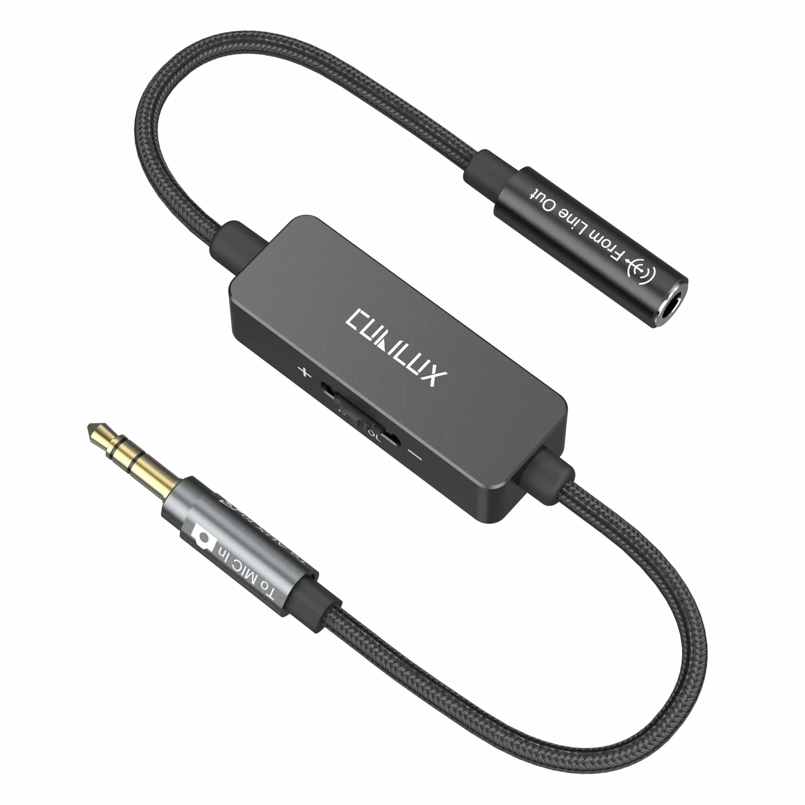 Cubilux kabel tłumiący 3,5 mm Line do mikrofonu, wtyk 1/8 cala, 30 cm