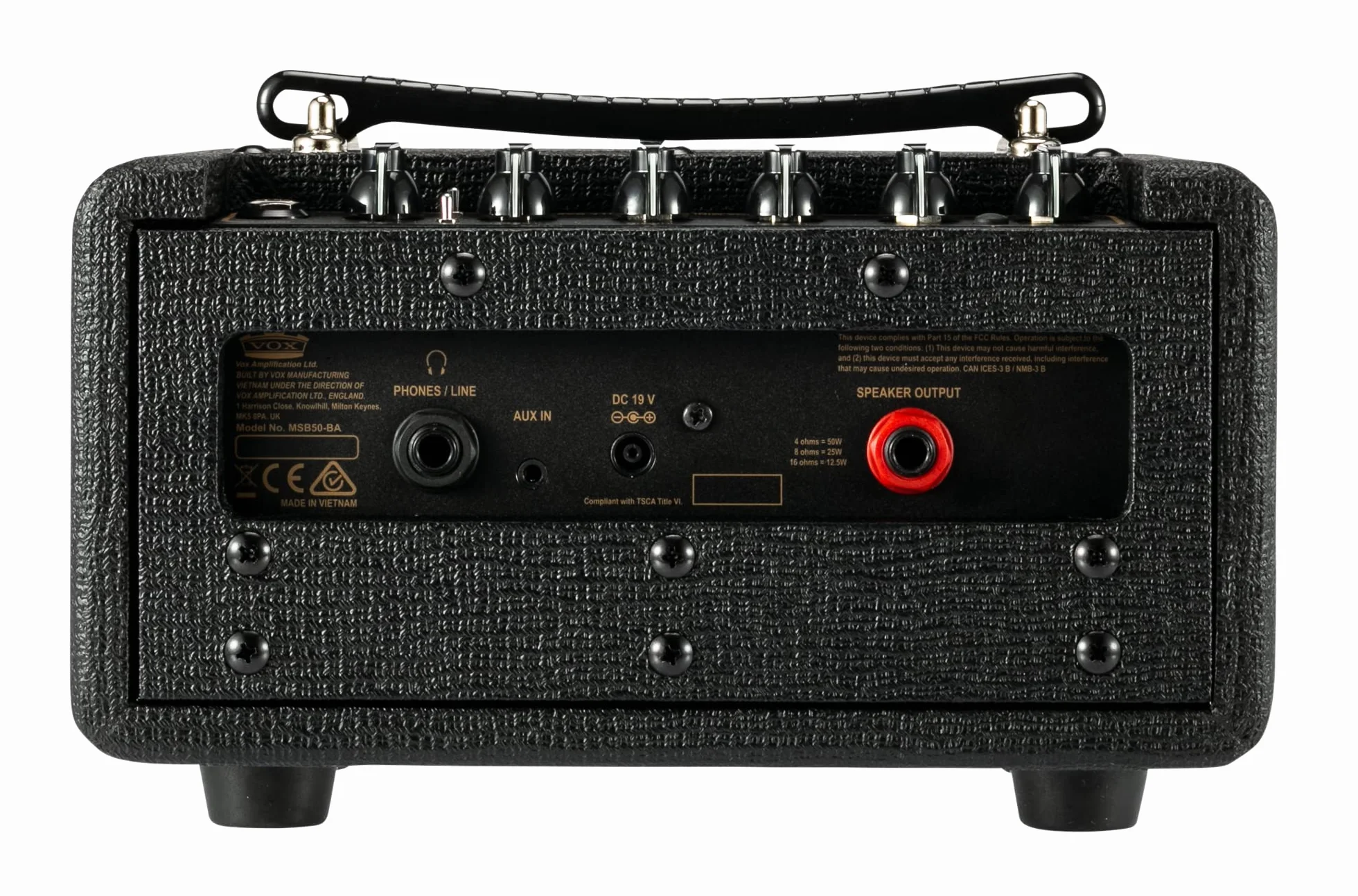 VOX Mini Superbeetle Bass, MSB50-BA głośnik 50 W, wzmacniacz basowy VOX i 8" głośnik, wzmacniacz rurowy Nutube, czarny