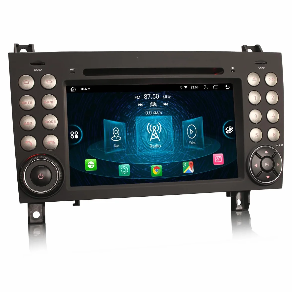 Radio samochodowe z systemem Android 14 z 8 rdzeniami, 4GB+64GB, DAB+ GPS, Bluetooth dla Mercedes BENZ klasy SLK W171 R171 z nawigacją, obsługuje bezprzewodowe CarPlay, Android AUTO, WiFi 4G