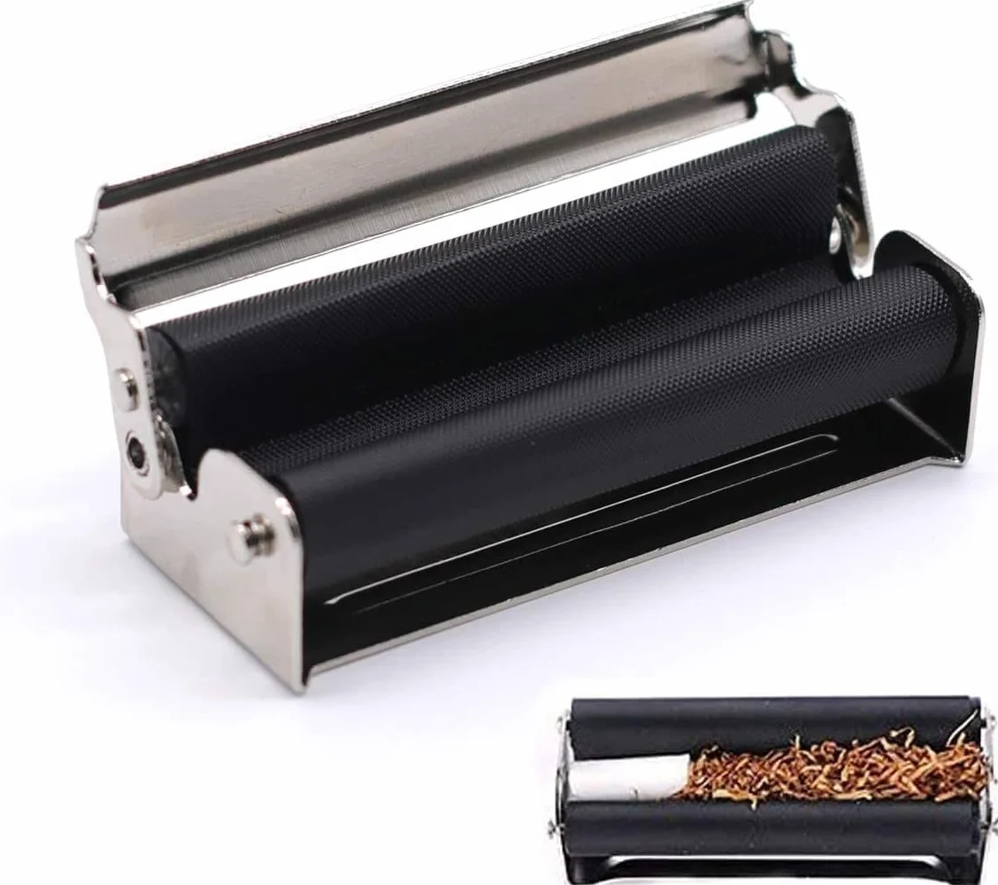 Ręczna tokarka do papierosów, 70 mm, metalowa tokarka z instrukcją obsługi