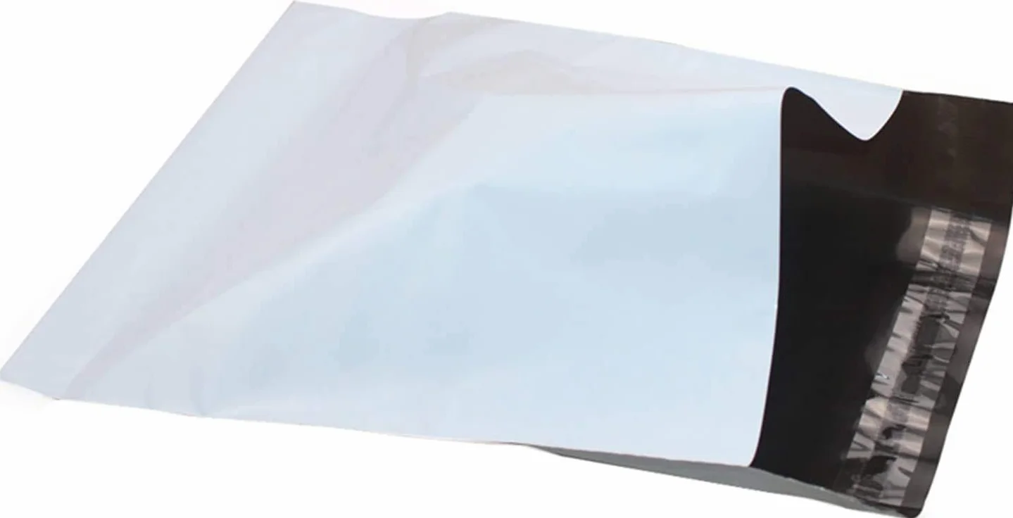 100 szt. mocna biała poczta pocztowa pieczęć torby pocztowe worki koperty koperty koperty samouszczelniające (35 cm * 40 cm + 5 cm)