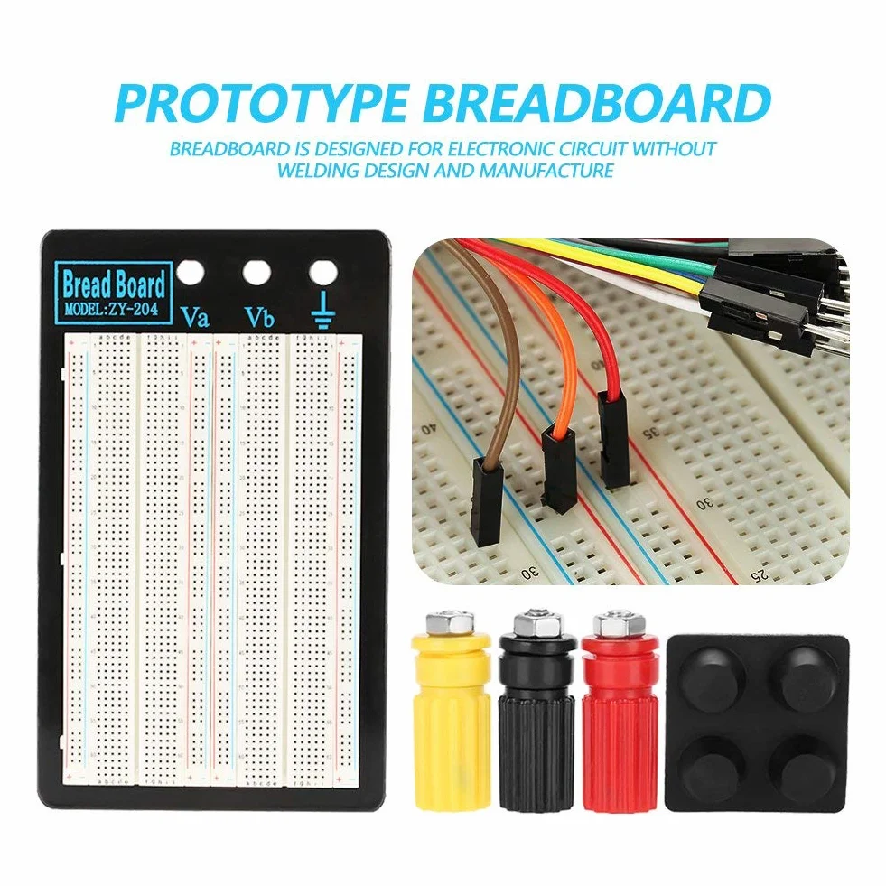 Hilitand Breadboard Bezszwowa deska do chleba 1660 Punkty Plug-in Otwory ABS, Test obwodu spawalniczego bez łóżka testowego