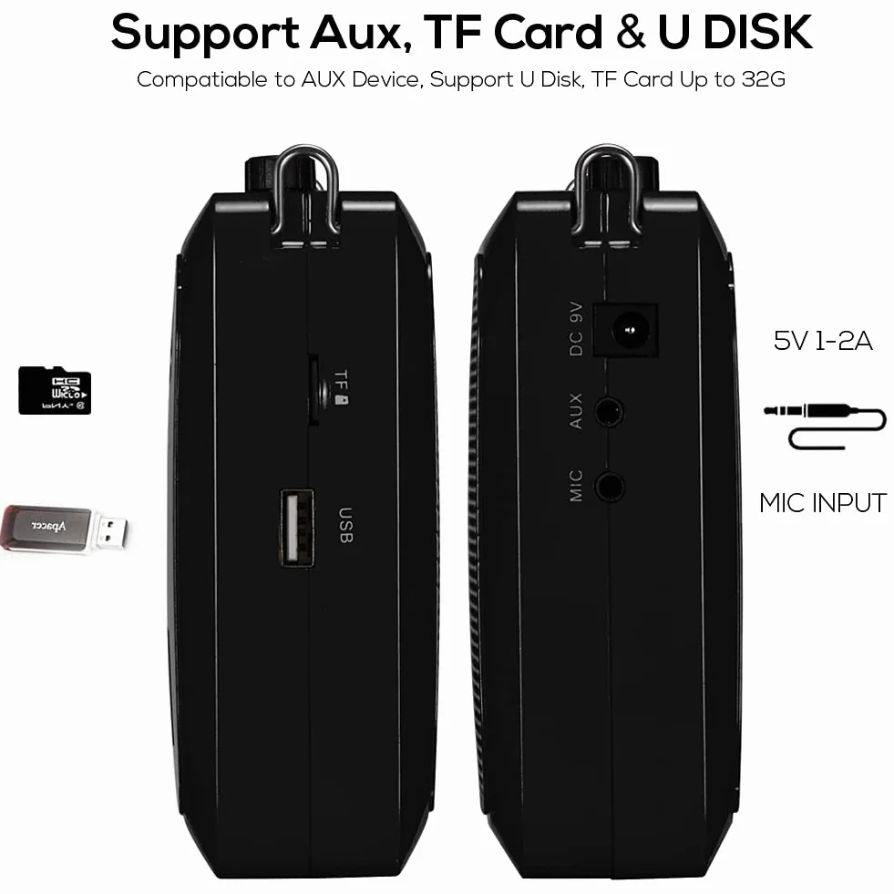 Bezprzewodowy wzmacniacz głosu SHIDU Original S28 Protable 25W PA System Obsługa Bluetooth z zestawem słuchawkowym UHF Mikrofon Mini Amp Głośnik dla nauczycieli, klasa, przewodnik wycieczek