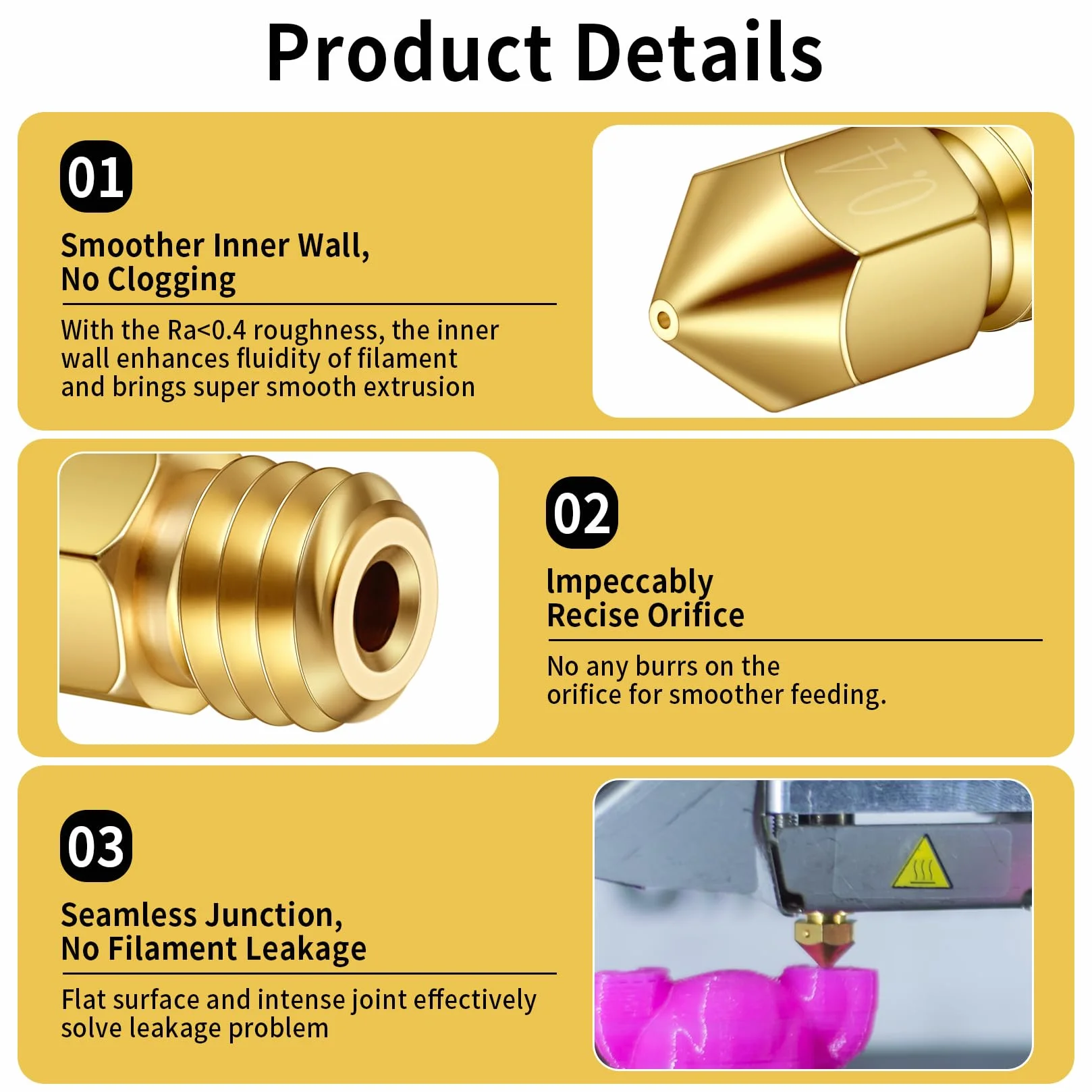 Dysze 0,4mm, 20 sztuk Dysze do drukarki 3D, mosiężne dysze do drukarki 3D Kompatybilne z Creality Ender 3/Ender 3 V2/Ender 3 Pro/Ender 3 Max/Ender 5 Pro/Ender 3 S1/Ender 3 Neo/Anycubic i3 Mega Pro