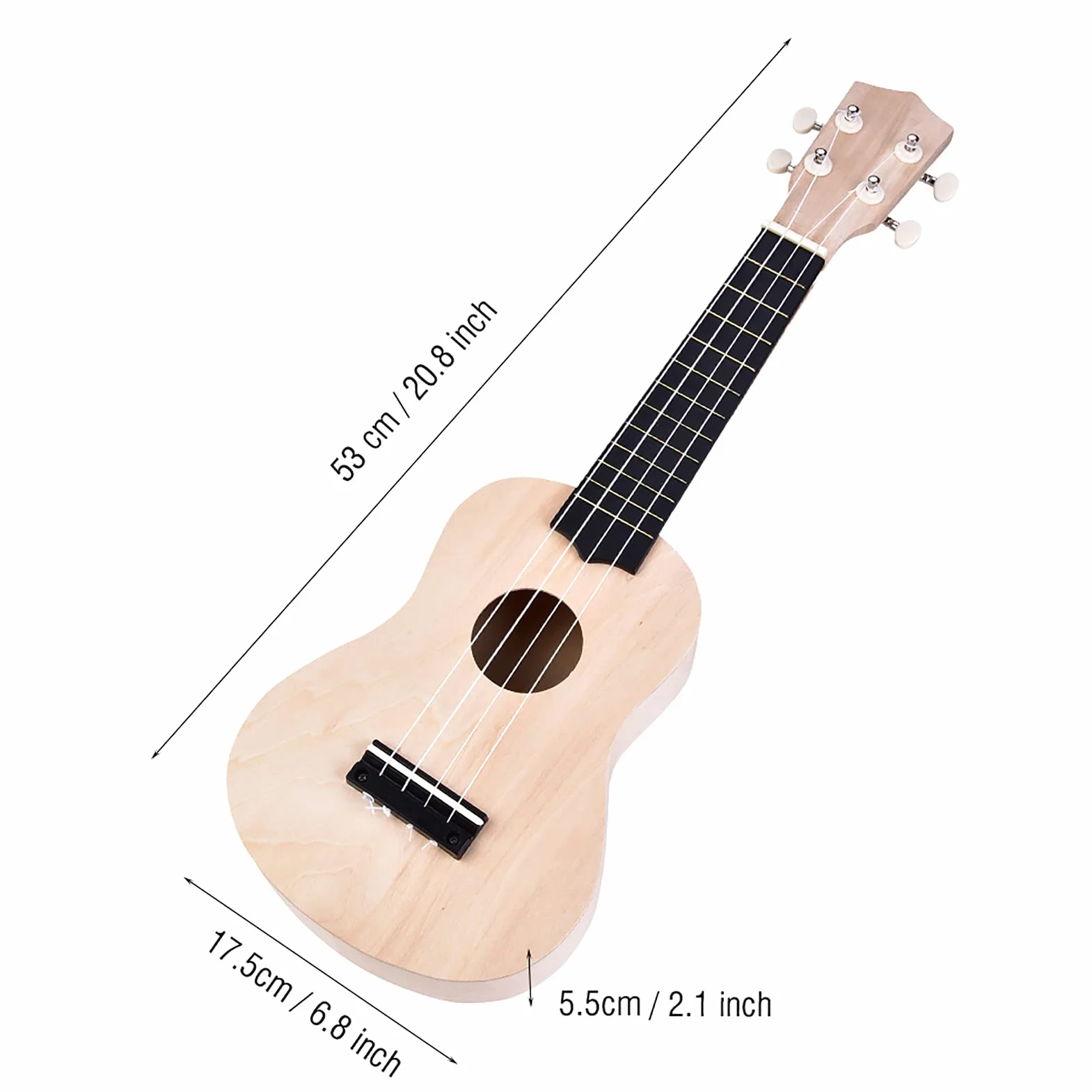 Ukulele zestaw "zrób to sam" 21 cali, ukulele sopranowe, zestaw gitara dziecięca, dla dzieci, dorosłych, początkujących, amatorów, dla dziecka, wyprodukowano z naturalnego