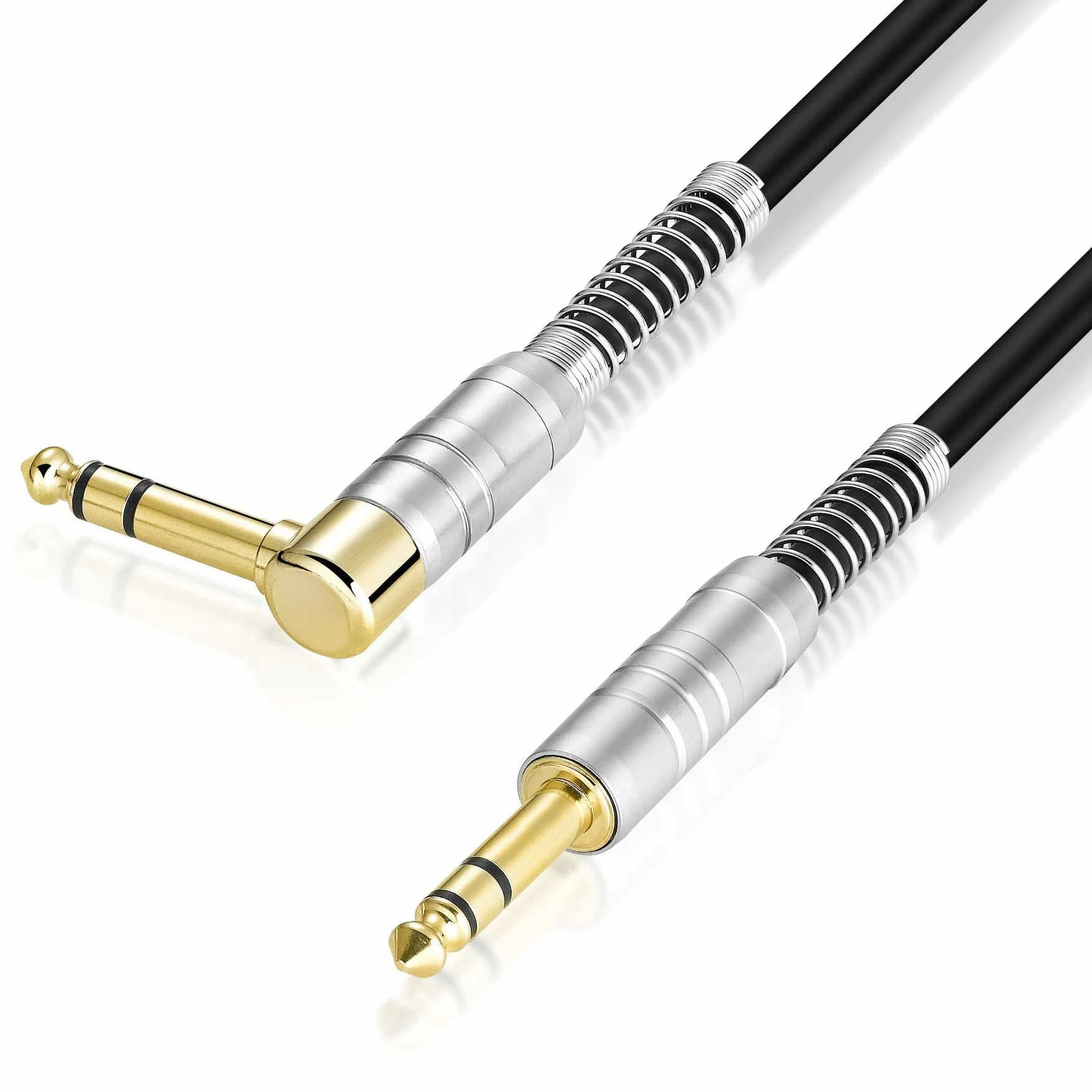 kabel audio do gitary 1/4 ''Jack 90 Stopni 6.5mm Męski Na Męski Stereofoniczny Kabel Audio Podwójnie Ekranowany Do Elektrycznego Miksera Gitarowego Wzmacniacz 3 Szt. (Color : 10m)