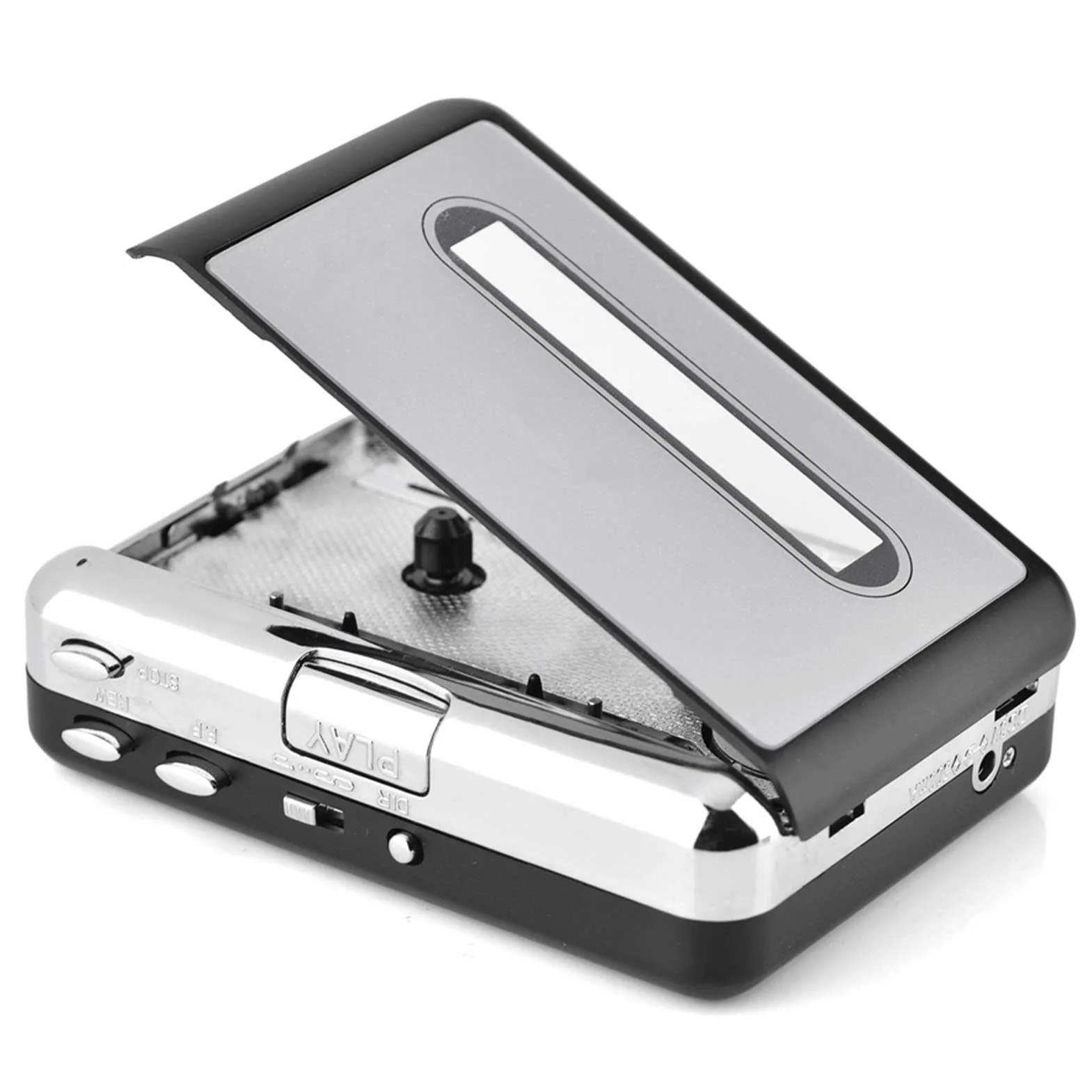 Konwerter Kasetowy USB na MP3 CD, Odtwarzacz Muzyki Przenośny ze Słuchawkami