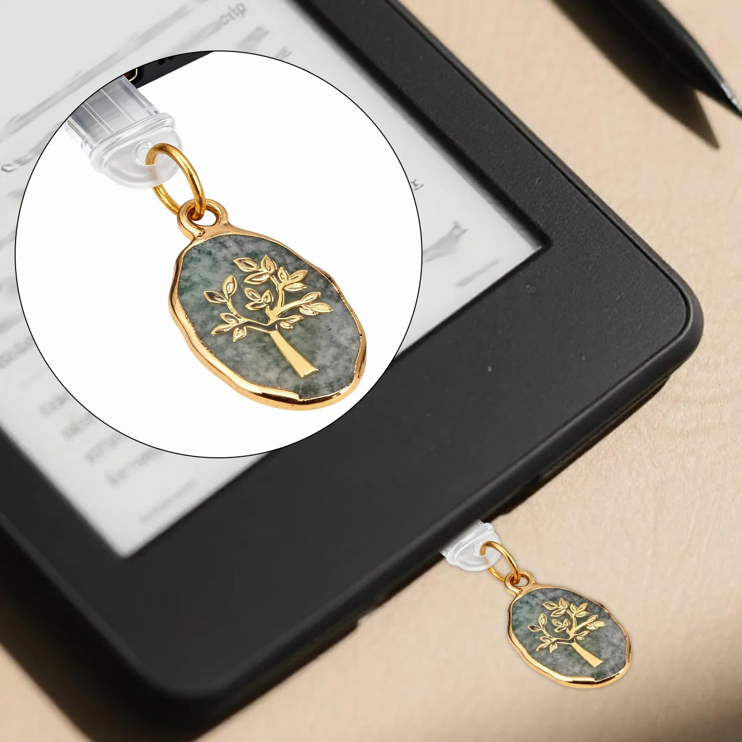 2szt Kryształowe Zatyczki Przeciwkurzowe, Kompatybilne z Kindle Portem Ładowania Telefonu Komórkowego Typu C i Tabletem Odpowiednie dla Miłośników Czytników E-Booków