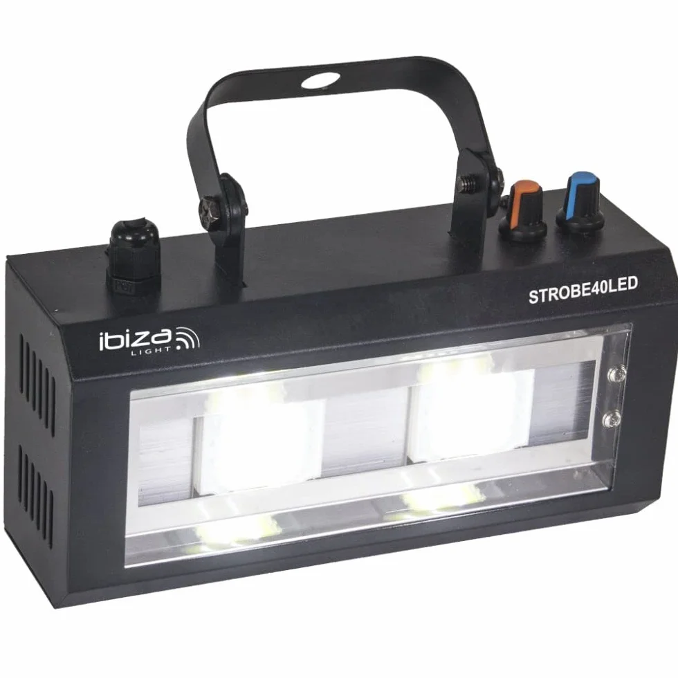 Ibiza - STROBE40LED - lampa stroboskopowa LED 2x20W - czarny