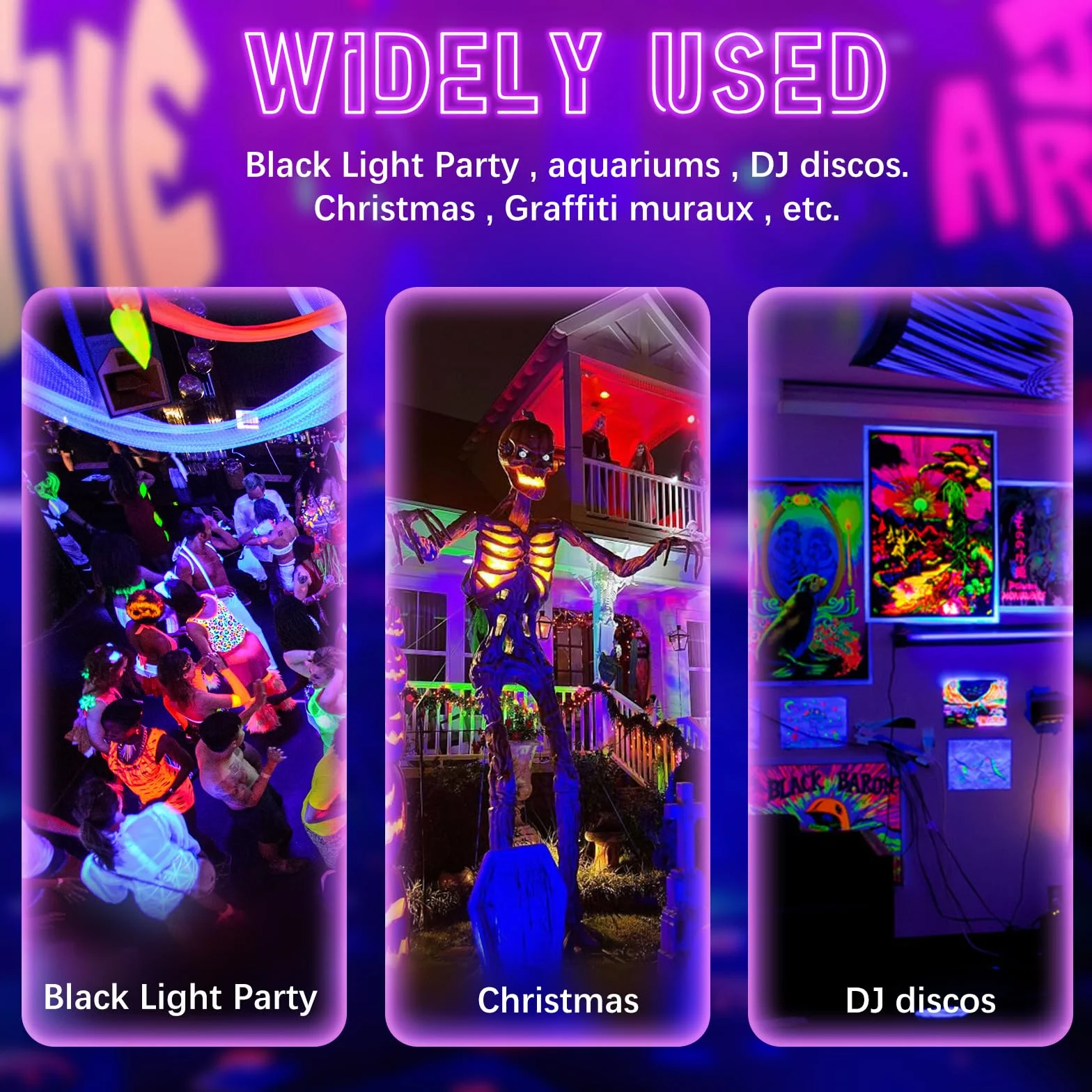 GKT 100W LED UV Black Light IP66 Wodoodporny
