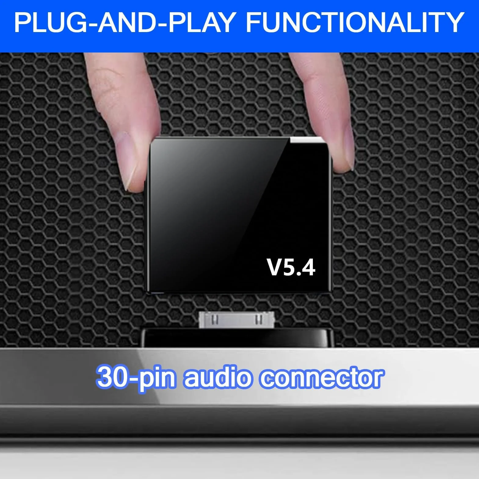 30-pinowy adapter Bluetooth 5.4 do Bose SoundDock, przenośny mini odbiornik muzyczny do iPhone'a/iPoda, 30-pinowe stacje dokujące do odtwarzaczy muzycznych, nie nadaje się do samochodów ani motocykli