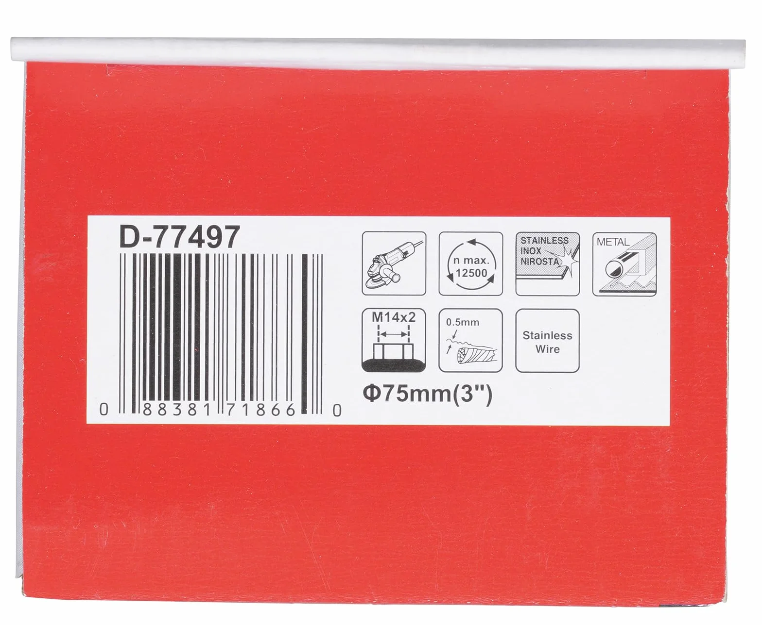 Makita D-77497 szczotka druciana garnkowa, węzła, 75 x M14