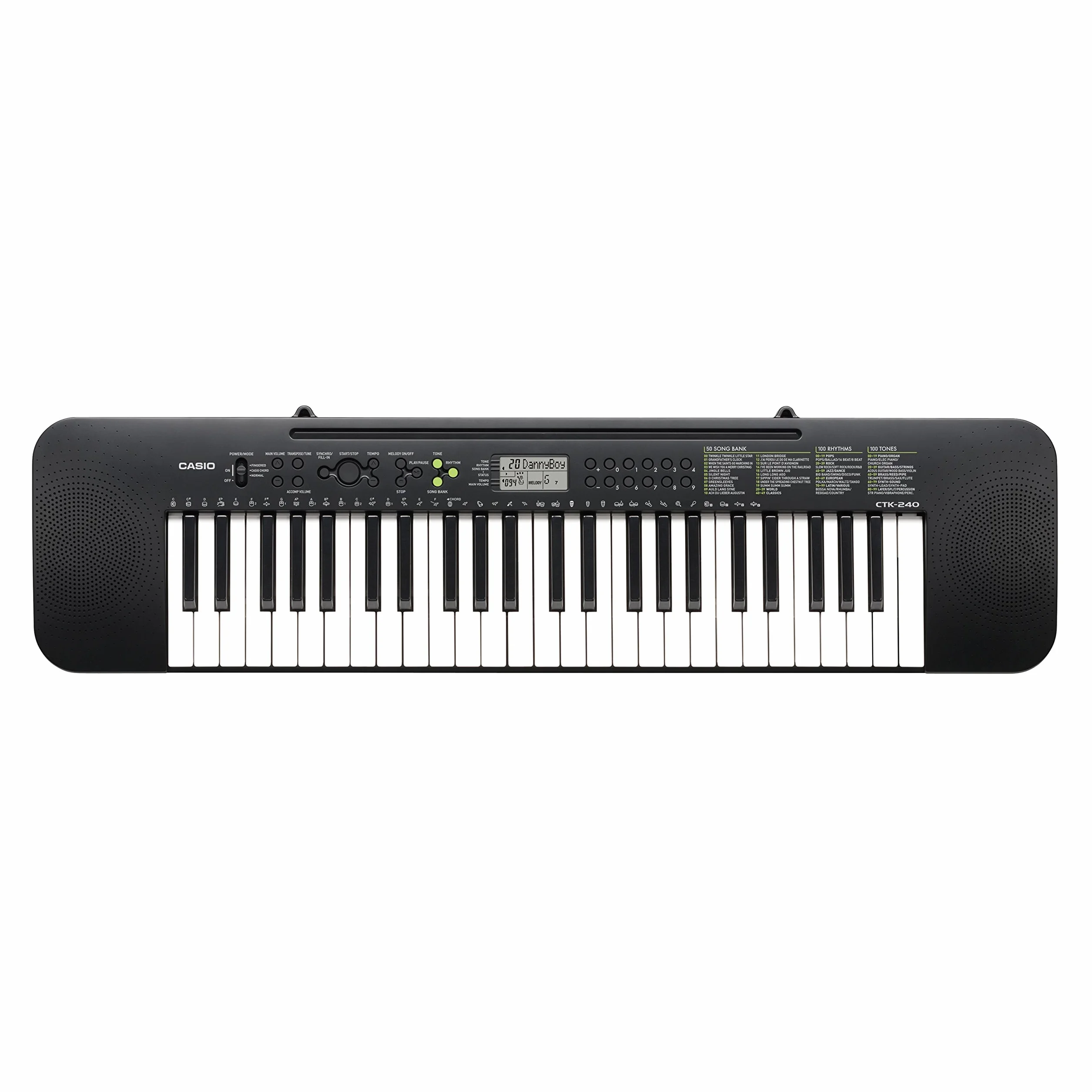 Casio CTK-240H7 - Klawiatura elektroniczna (49 klawiszy), czarna