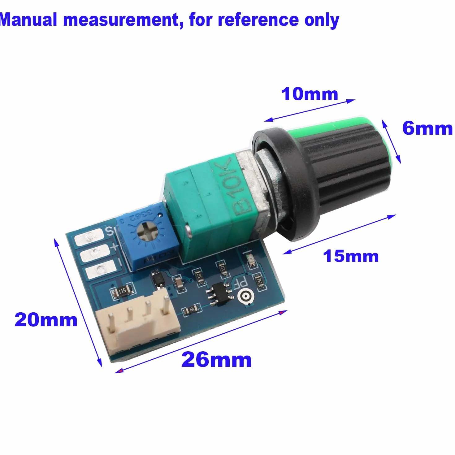 RUNCCI-YUN DC 0-12 V PWM Regulator prędkości wentylatora, 4Pins 1 kanał PC CPU Pokrętło sterowania prędkością do obudowy komputera (z wstępnie okablowanymi zaciskami)