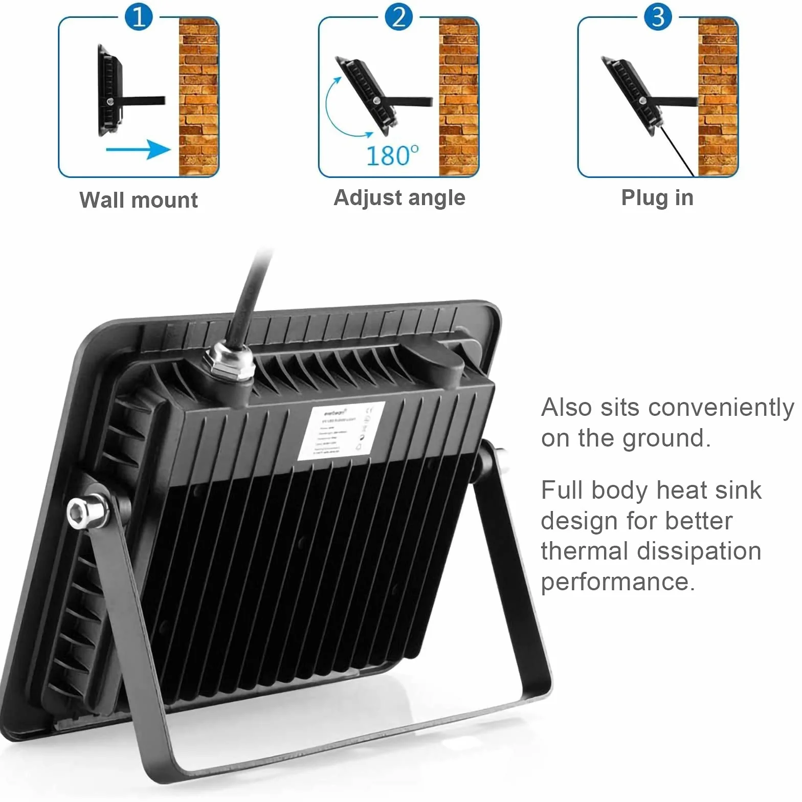 Eleganted reflektor UV 30 W LED, 365 nm, wodoodporny IP66, UV, efekt świetlny z włącznikiem ON/OFF na imprezę, DJ, scenę, kolor ciała, oświetlenie Halloween