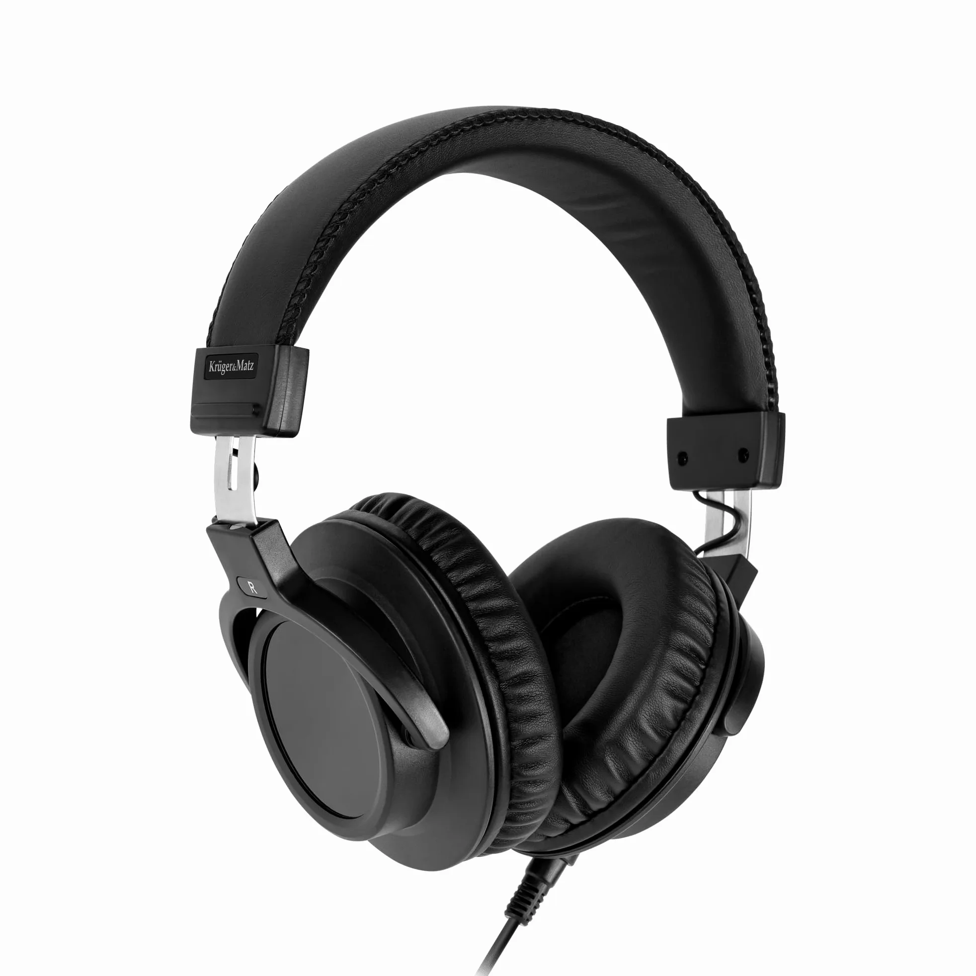 Kruger&Matz Słuchawki Nauszne Studyjne Model DJ Szeroki Zakres Regulacji Izolacja Otoczenia Jack 3,5 mm Jack 6,3 mm KM0886