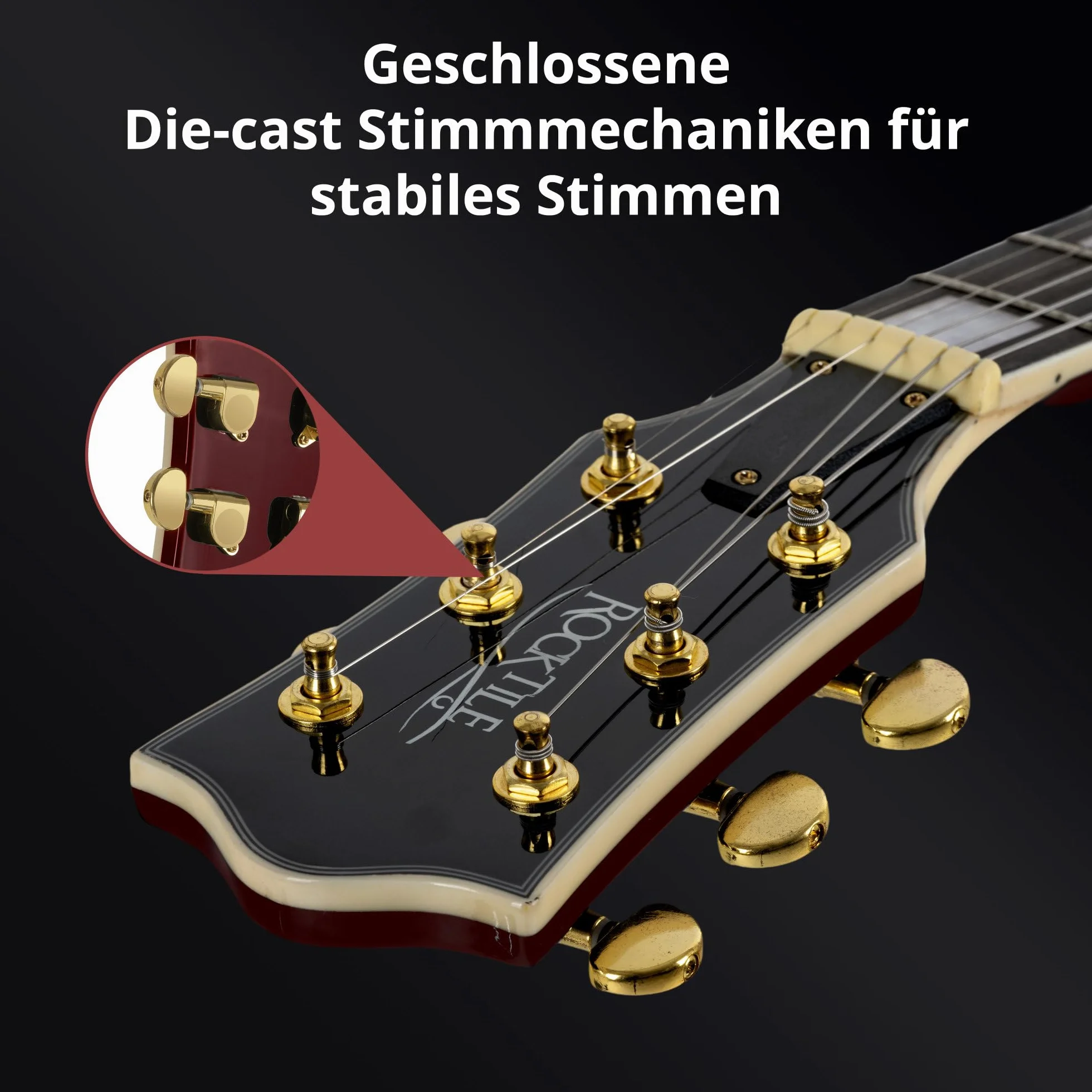 Rocktile Pro L-200OHB gitara elektryczna - korpus: mahoń - 2 przetworniki Humbucker - klejona szyjka z klonu - podstrunnica palisandrowa - mostek Tune-O-matic i stop Bar Tailpiece - Orange Honey Burst