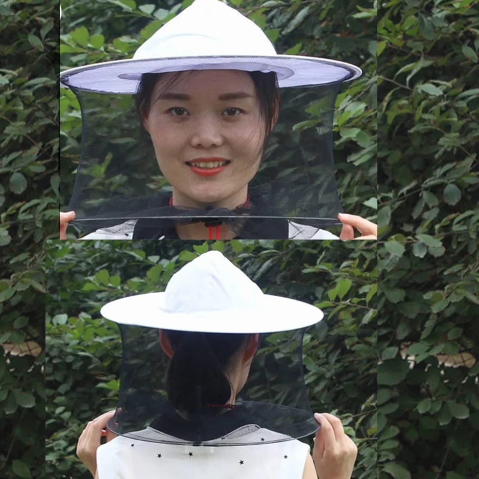 2 szt. Beekeeper Bee Keeping Veil Hat Beekeeper Bee Keepers Hats Gnats Insect Bug Mosquito Cap z siatką siatkową dla mężczyzn kobiet dzieci dzieci