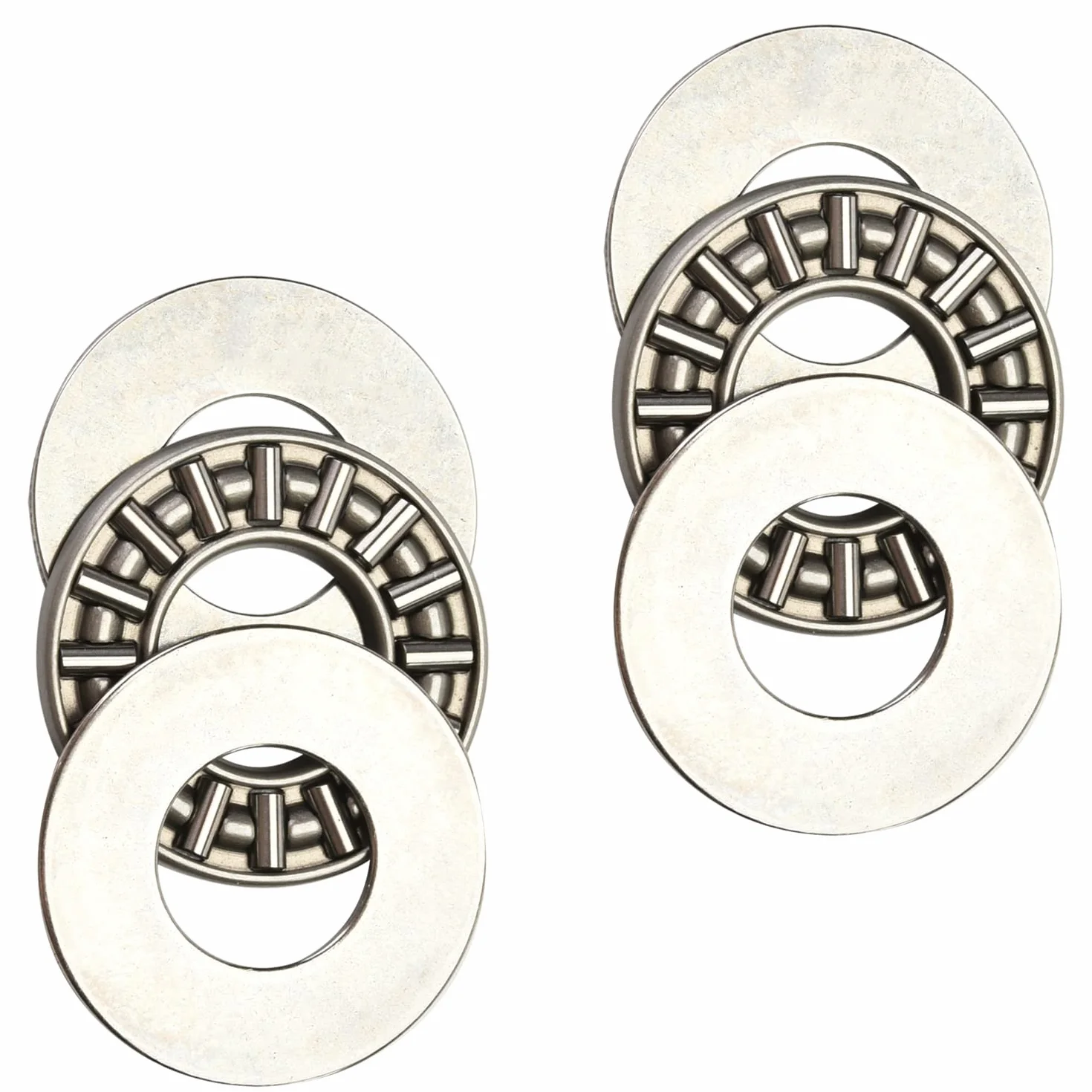 Othmro AXK1226+2AS łożyska igiełkowe wzdłużne z 2 podkładkami, średnica wewnętrzna 12 mm, 26 mm OD, 2 mm grubości, twardość GCr15 2 szt. 1 szt.