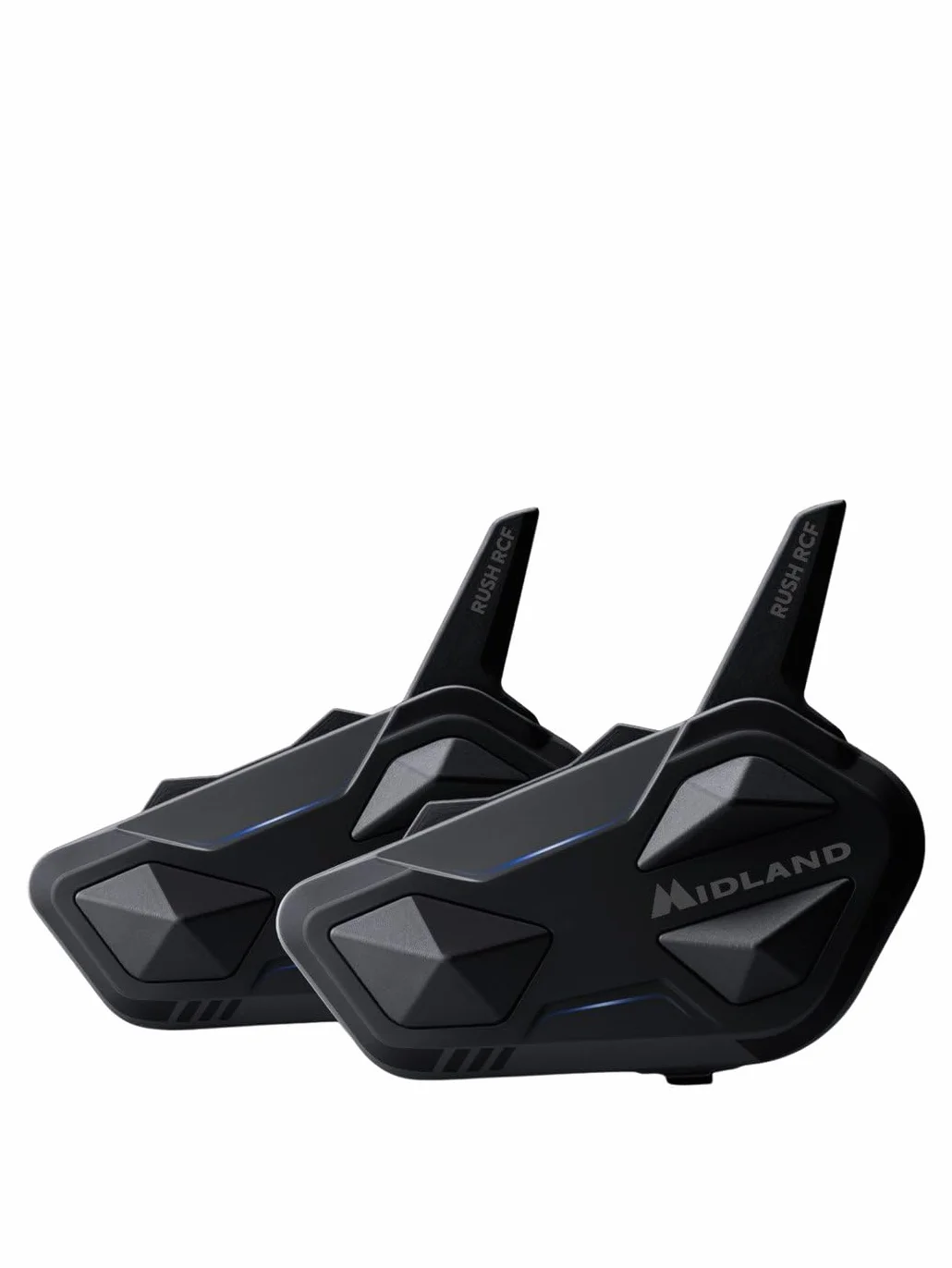 Midland Rush RCF Twin C1527.01, para motocyklowych domofonów Bluetooth, wodoodporna IPX6, redukcja szumów, do 10 osób, bateria powyżej 23 godzin, zasięg 3,5 km, 2 słuchawki
