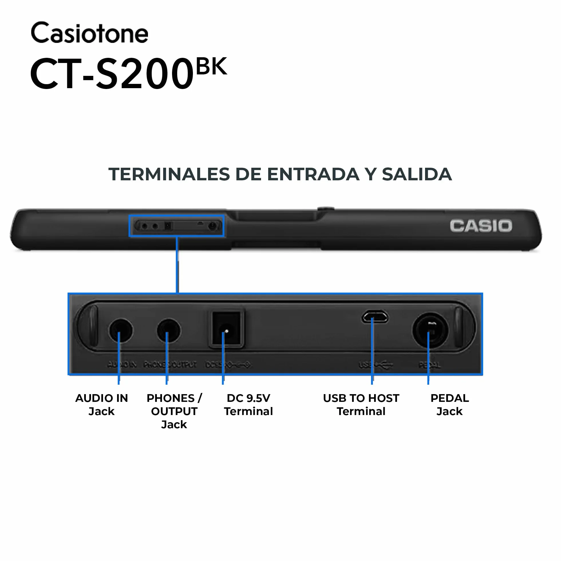 Casio CT-S200 Casiotone (Black) - Keyboard