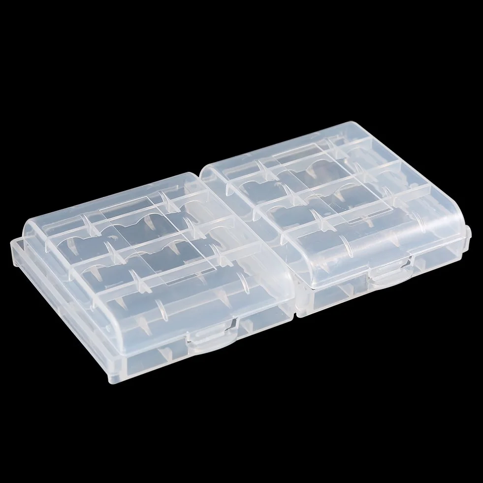 Pudełko do Przechowywania Baterii AA AAA, 10 Szt. Pojemnik do Przechowywania Baterii Pojemnik na Baterie Organizer Box Mieści 4 Szt. Baterii AA lub 5 Szt. AAA Spód Wytrzymały Plastik Przezroczysty