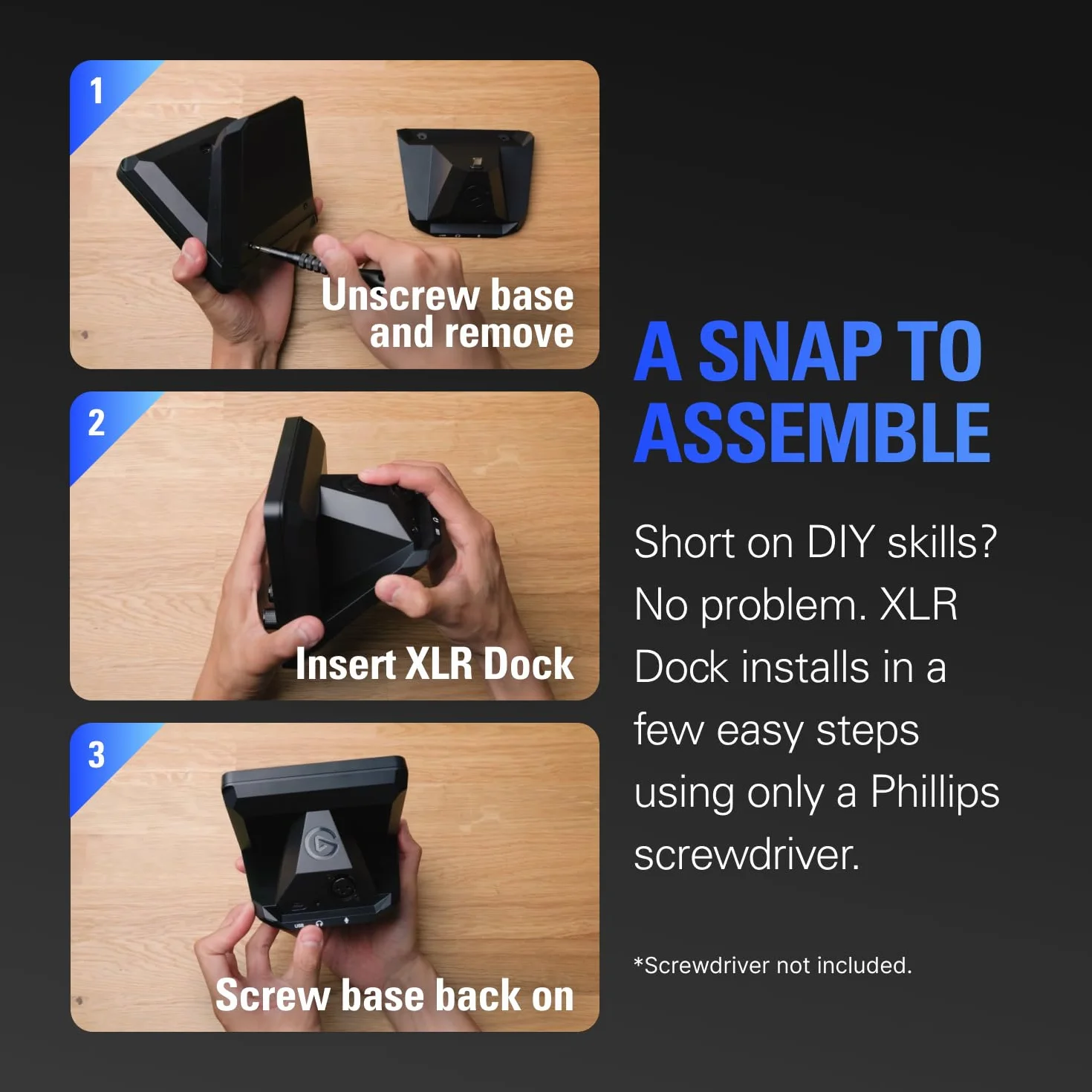 Elgato XLR Dock MK.2 - Interfejs audio do Stream Deck +, wzmocnienie 80dB, zasilanie Phantom, Clipguard 2.0, efekty DSP, USB-C, współpracuje z dowolnym mikrofonem XLR