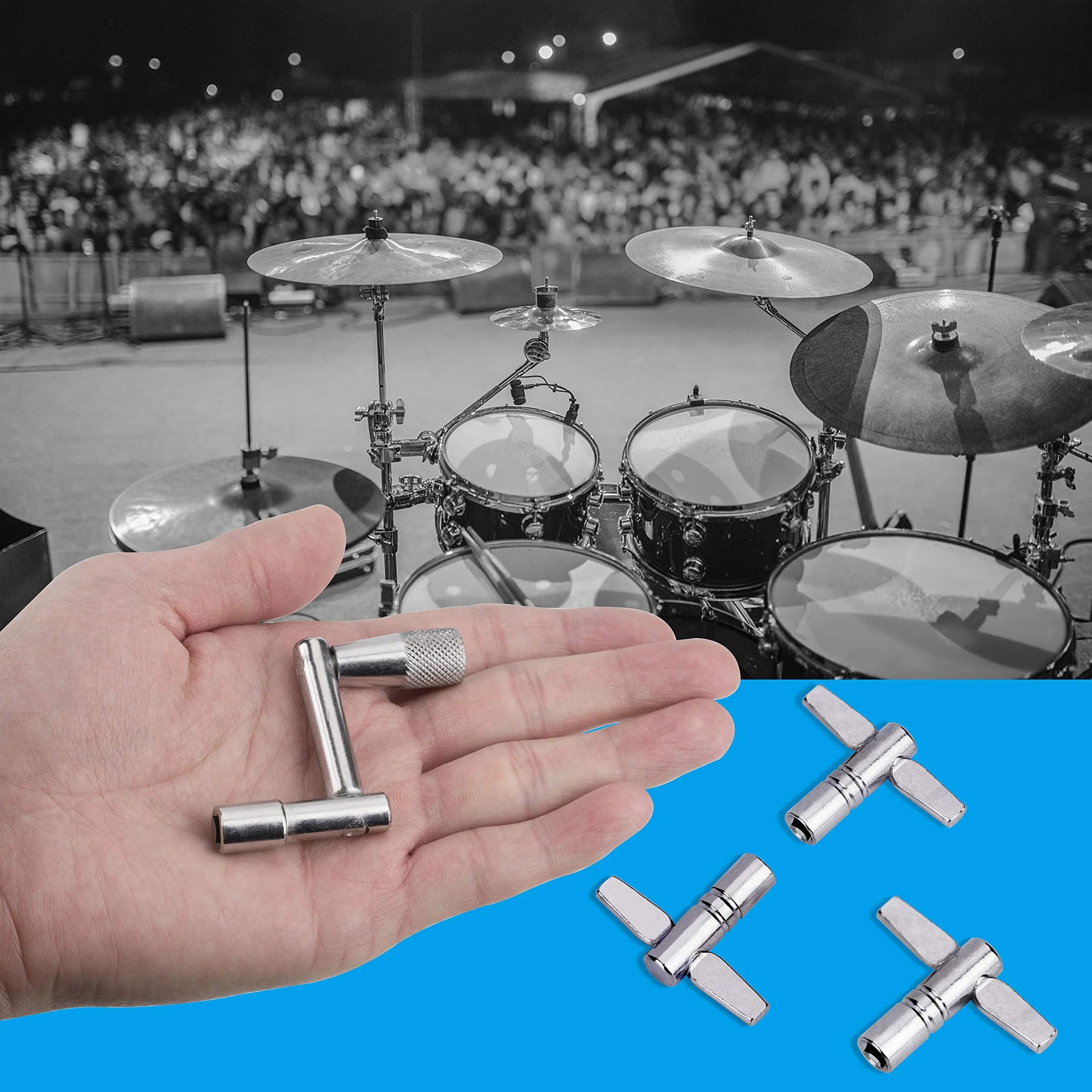 Klucz perkusyjny, tuning, klucz do strojenia, dla perkusistów, perkusji, instrumentów perkusyjnych, 4 sztuki