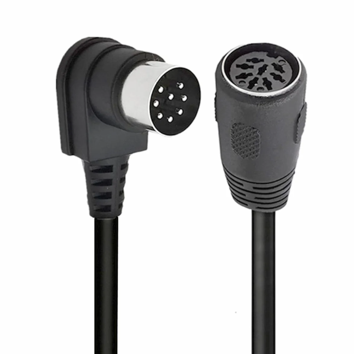 8-pinowy kabel przedłużający DIN, MIDI 8-pinowy męski 90 stopni do żeńskiego przewodu, 8 pinów DIN Plug Speaker kabel audio do Bang Olufsen PowerLink MK2 (0,5 metra)