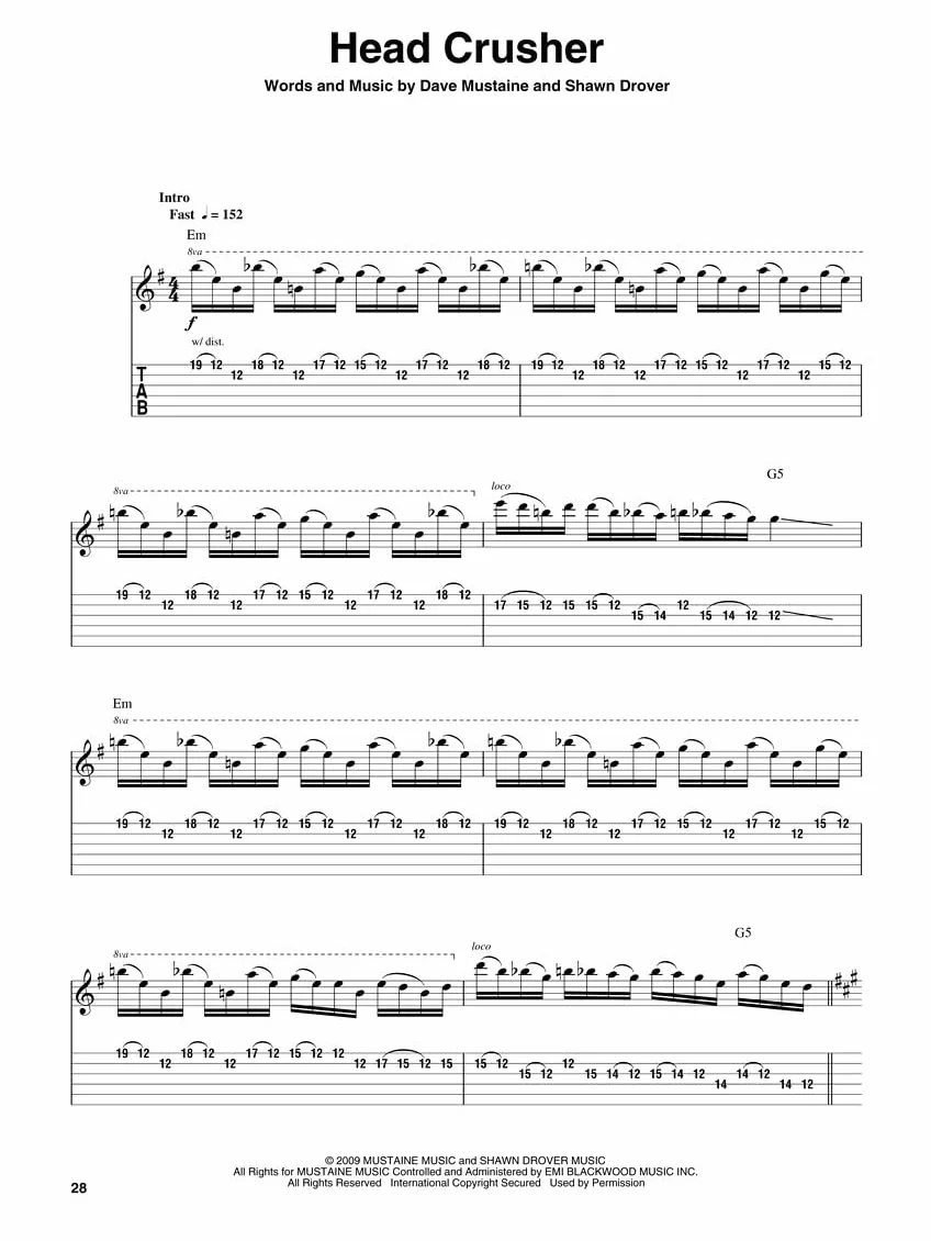 Megadeth guitare +cd: Guitar Play-Along Volume 129