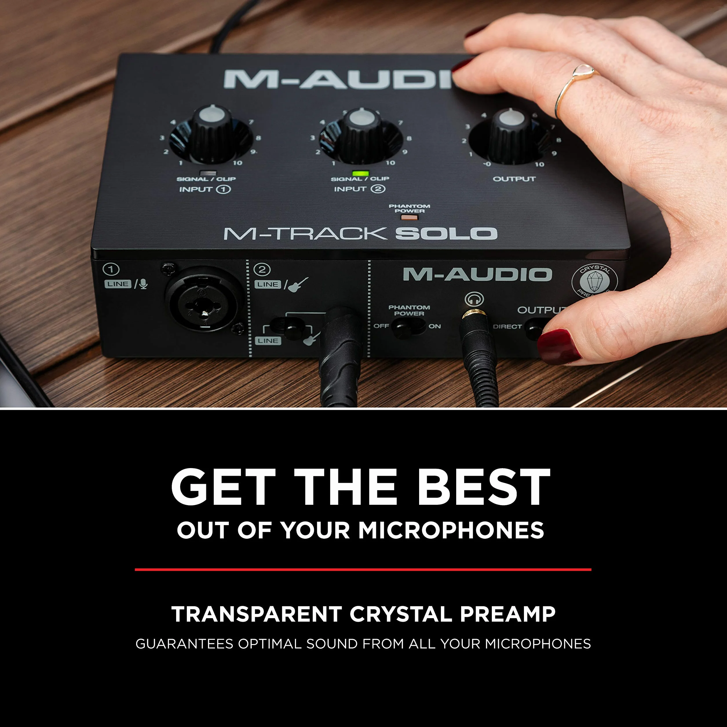 M-AUDIO M-Track Solo Interfejs Audio USB XLR Line DI do nagrywania streamingu podcastów