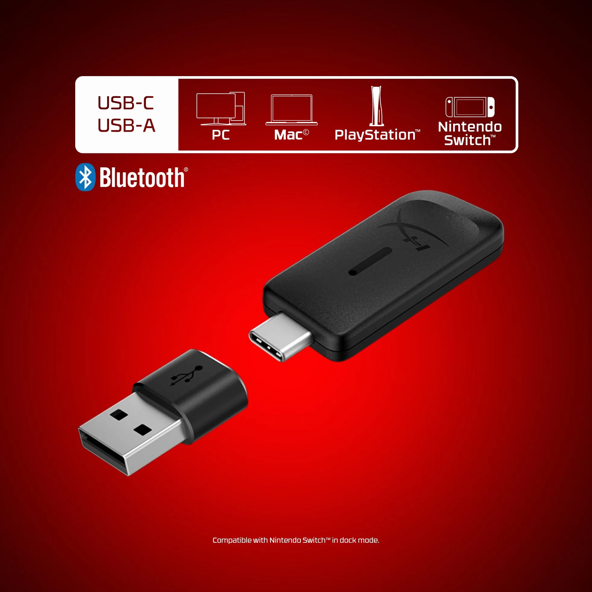 HyperX Cloud Flight 2 bezprzewodowy zestaw słuchawkowy do gier, konfigurowalne światła RGB, bateria 100 godzin, Dual Wireless 2,4 GHz i Bluetooth, Instant Pair, PC/PS/przełącznik/telefon, czarny