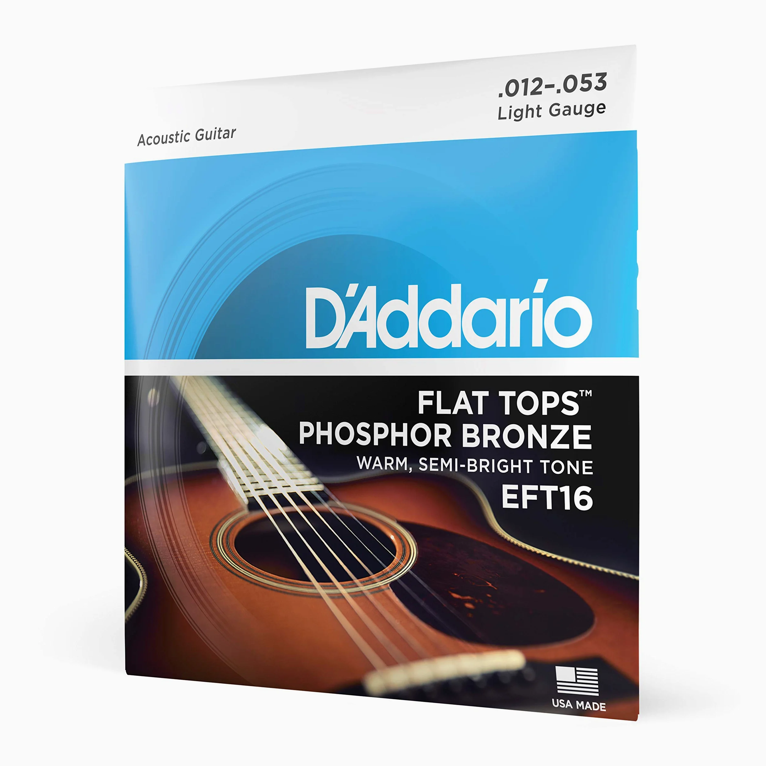 D'Addario A-Guit.Strings EFT16 12-53 Phosphor Bronze Flat Tops - Struna do gitary akustycznej