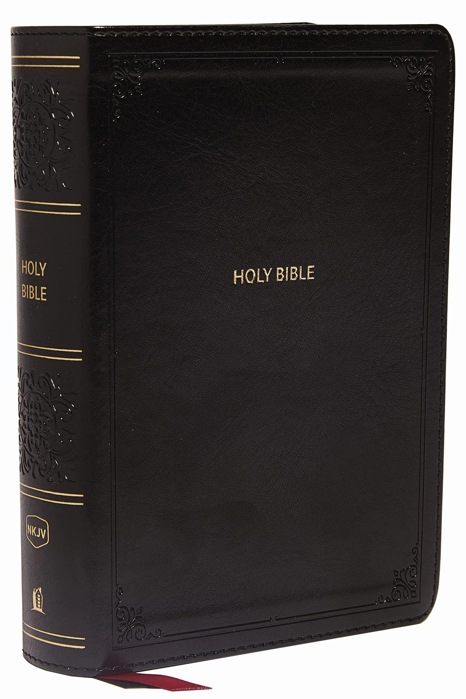 Nkjv, Reference Bible, Compact, Leathersoft, Black, Red Letter Edition, Comfort Print: Holy Bible, New King James Version