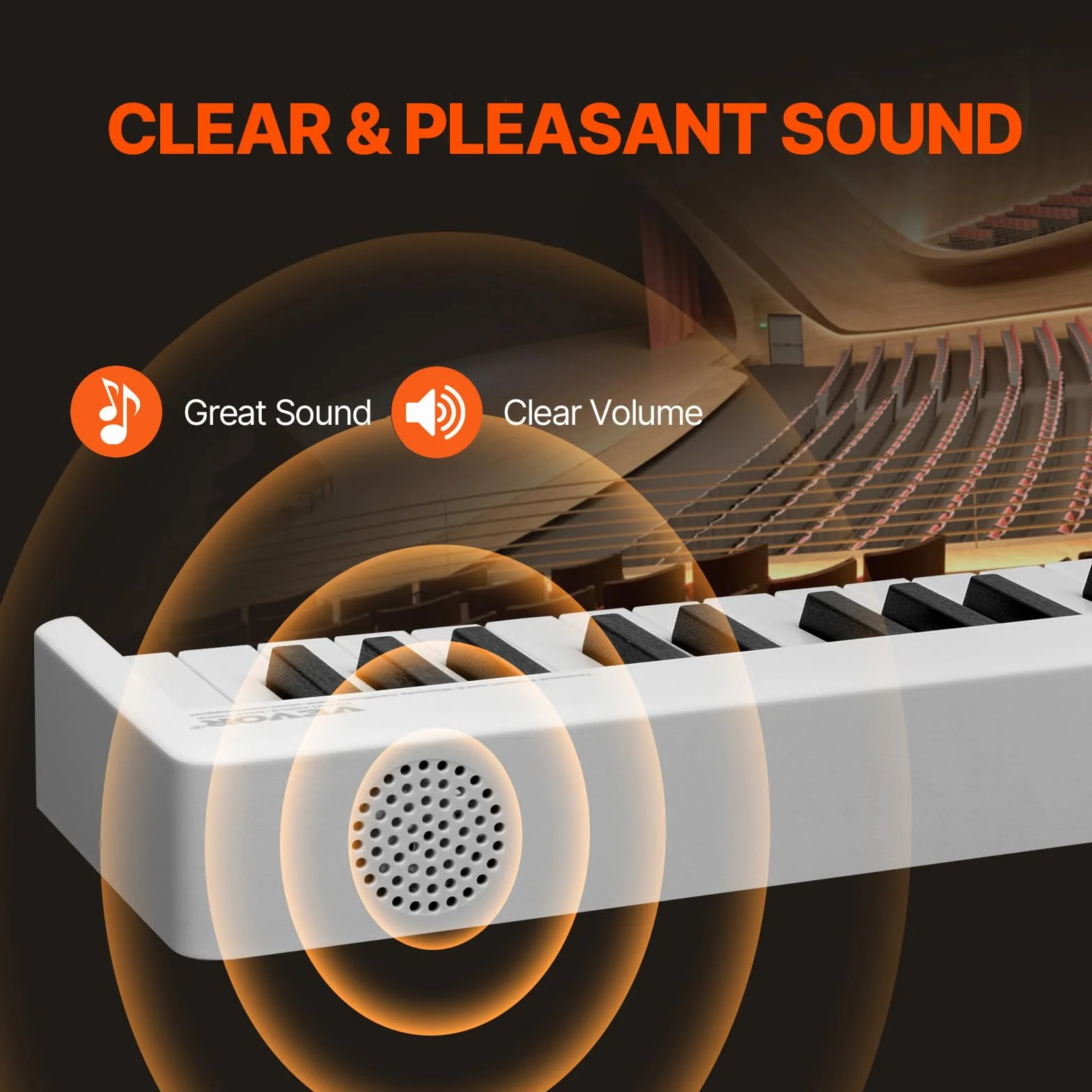 VEVOR 88 składanych klawiszy klawiatury fortepianu, Bluetooth i MIDI, cyfrowe pianino z pedałem Sustain wrażliwe na dotyk przyciski torby, ładowalna dla początkujących nastolatków dorosłych, biały