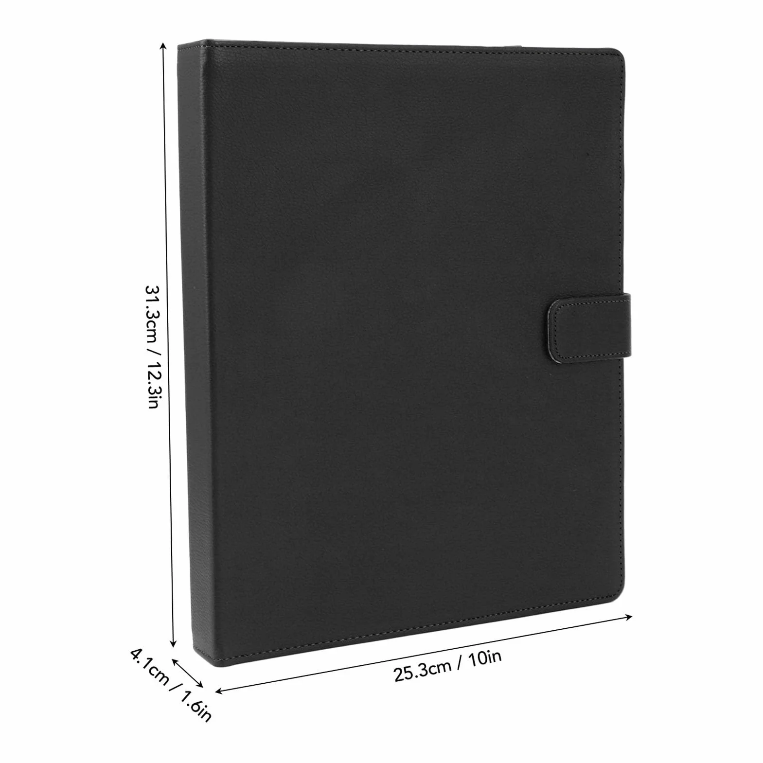 Przenośna Teczka na Nuty A4 ze Skóry PU, PVC - z Numerami Stron dla Chóru Orkiestrowego (Black)