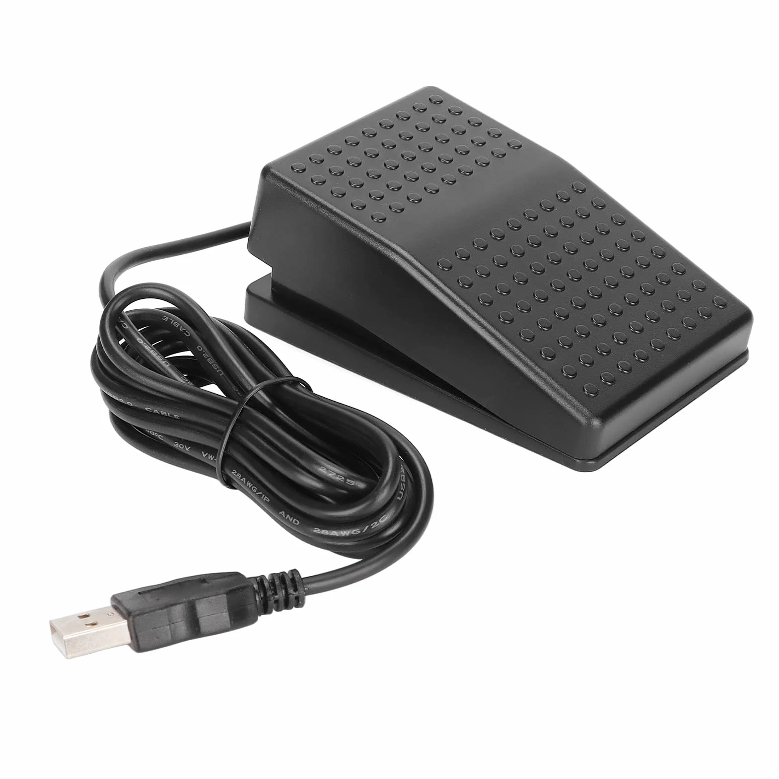 Shanrya Pedał przełącznika nożnego USB, funkcja regulacji pedału nożnego komputera wysoka czułość materiał ABS do uniwersalnych komputerów
