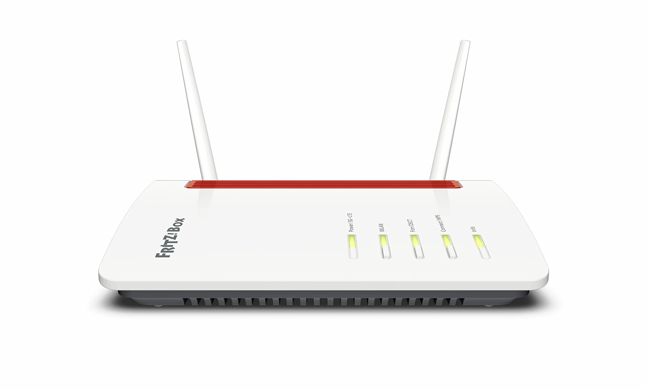 AVM FRITZ!Box 6850 5G międzynarodowy (internet komórkowy o prędkości do 1300 Mbit/s, Wi-Fi AC + N do 866 Mbit/s (5 GHz) oraz 400 Mbit/s (2,4 GHz), 4x Gigabit LAN, stacja bazowa DECT, USB 3.0)