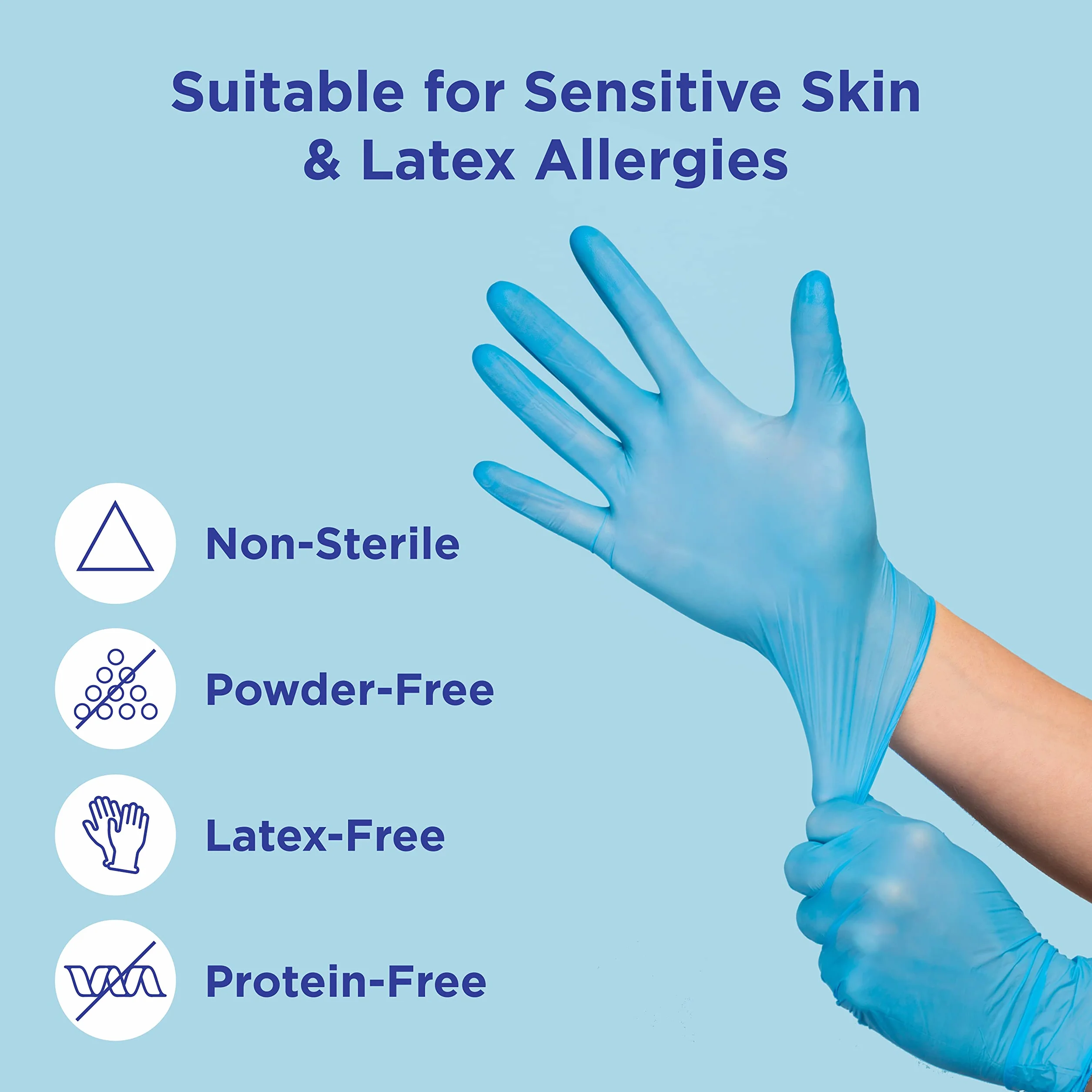 Meditrade Gentle Skin® wrażliwe rękawiczki jednorazowe, naturalne, bez talku, mikroszorstkie, niskoproteinowe, lateksowe, do medycyny, pielęgnacji, laboratorium i przemysłu - duże, 100 sztuk