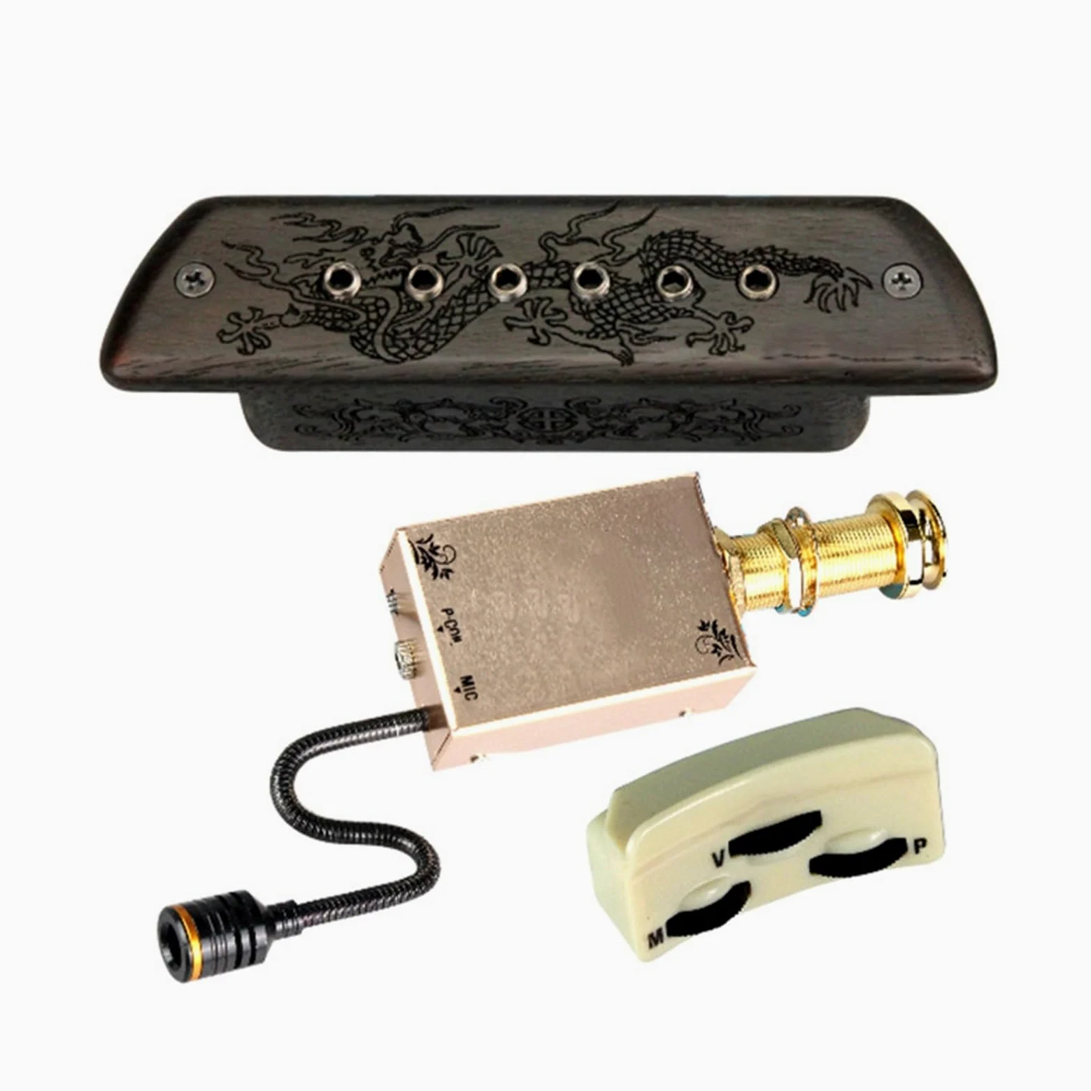 Profesjonalne Przetworniki Do Gitar Akustycznych Przetwornik Do Otworu Rezonansowego Gitary Akustycznej Humbucker Wzmacniacz Akcesoria Do Instrumentów