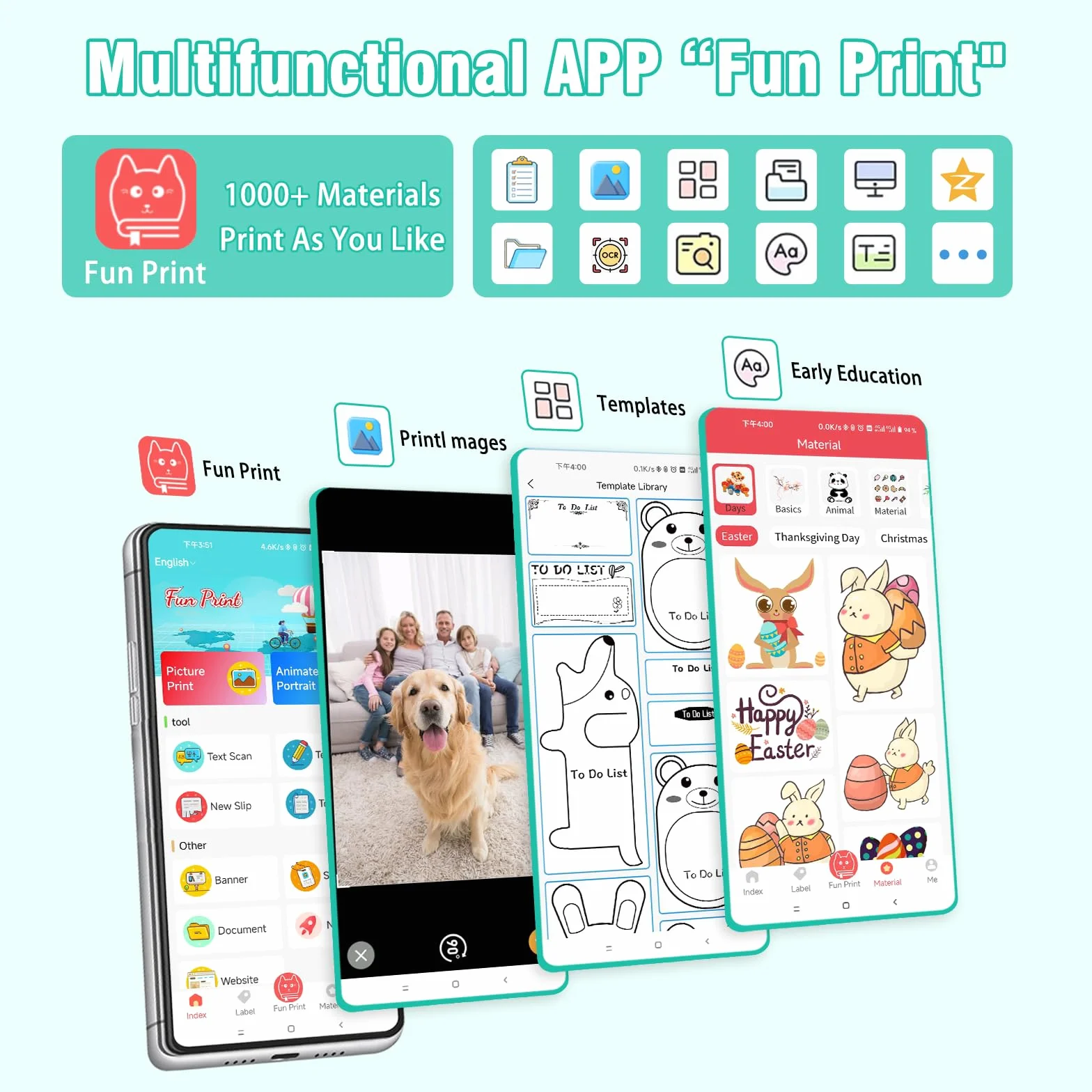 Mini drukarka do smartfona, drukarka fotograficzna do smartfona, przenośna drukarka termiczna Kompatybilna z systemem iOS i Android, bezprzewodowa kieszonkowa termiczna drukarka etykiet Bluetooth