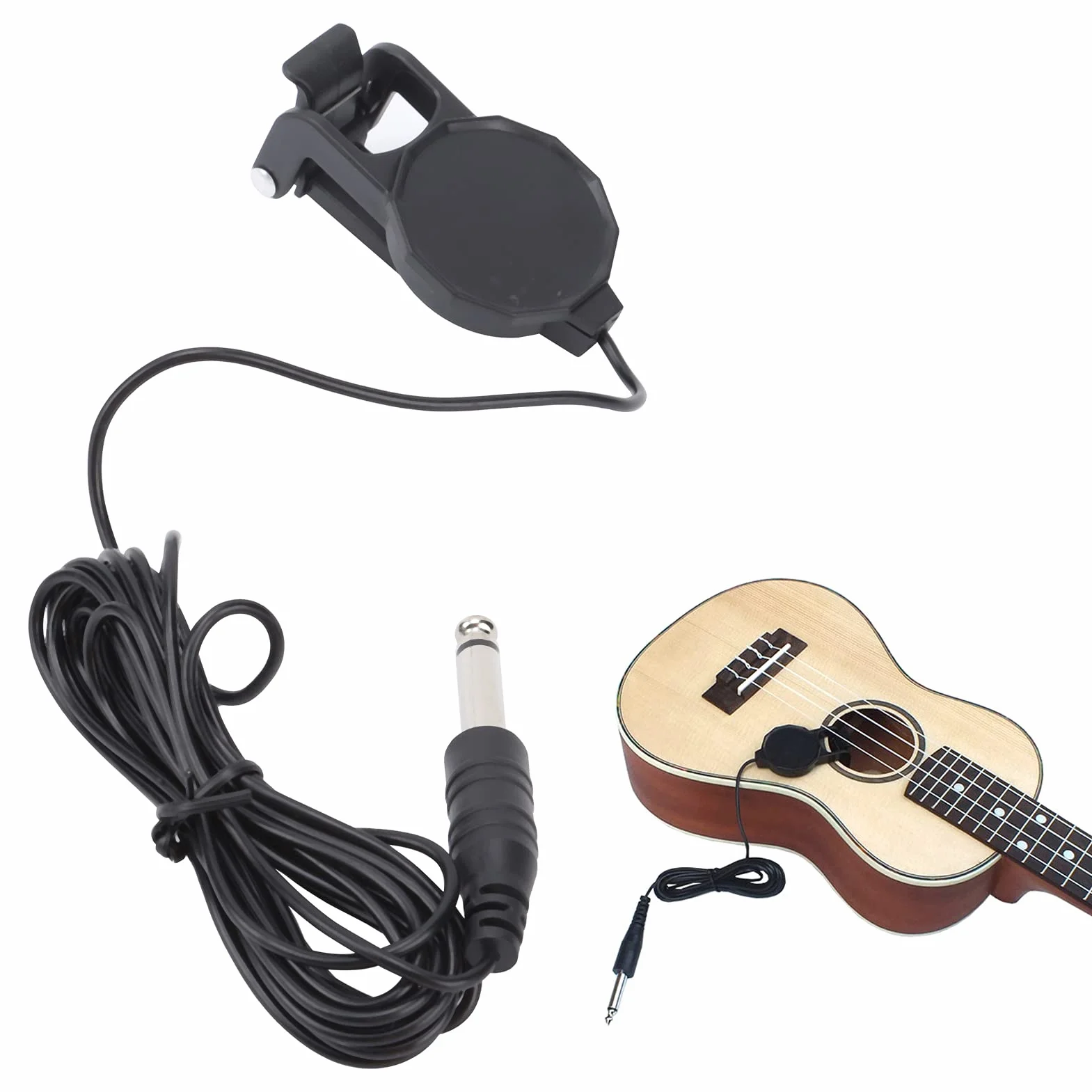 ClipOn Pickup Mikrofon Gitarowy Piezo Akustyczny Skrzypce Ukulele Akcesoria Występy na Scenie Lekki Przenośny