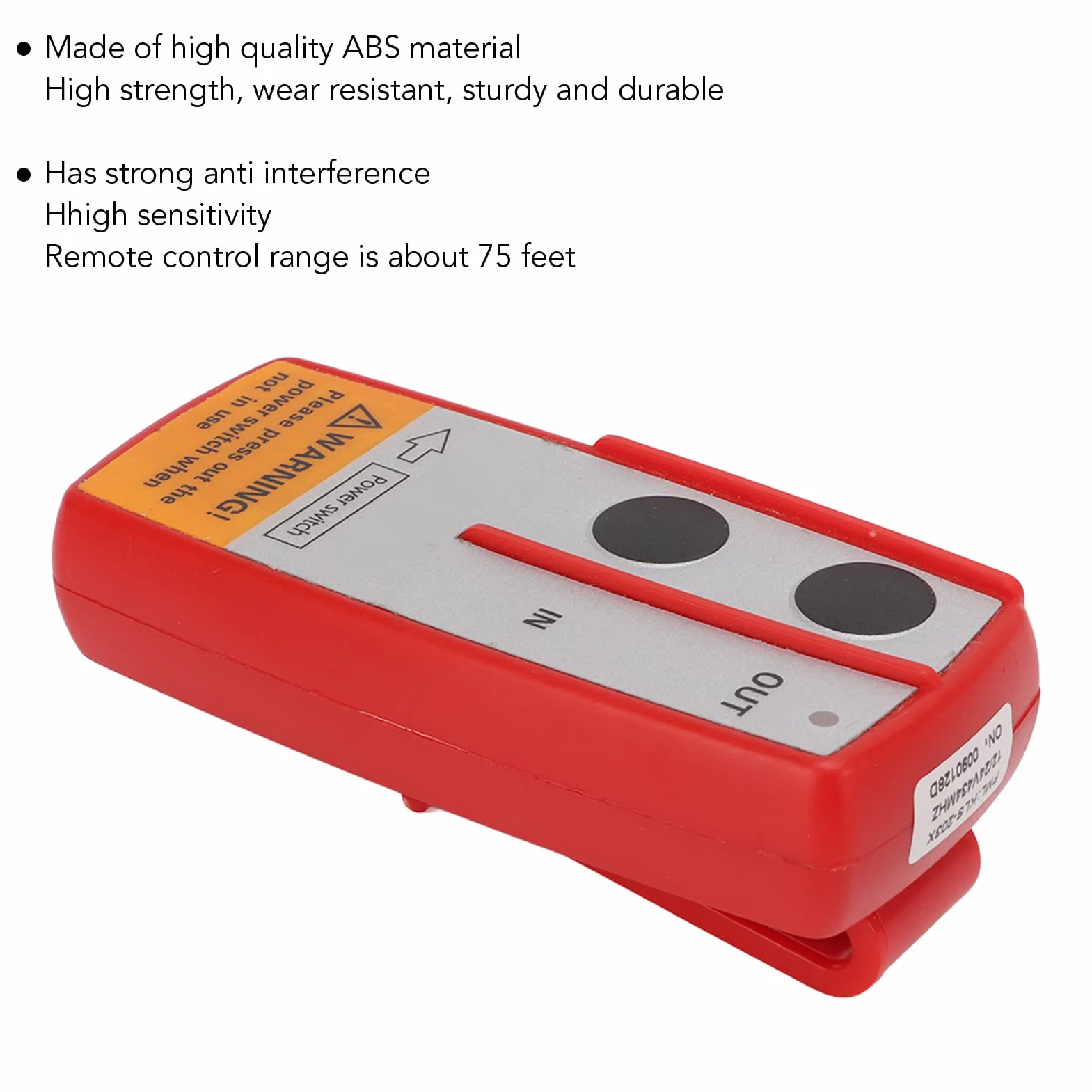 Akozon DC12V/24V 75fts Wciągarka Bezprzewodowa Zestaw Zdalnego Sterowania Uniwersalna Bezprzewodowa Wciągarka Przełącznik Zdalnego Sterowania Elektryczny Kontroler Wciągarki z(Czerwony)