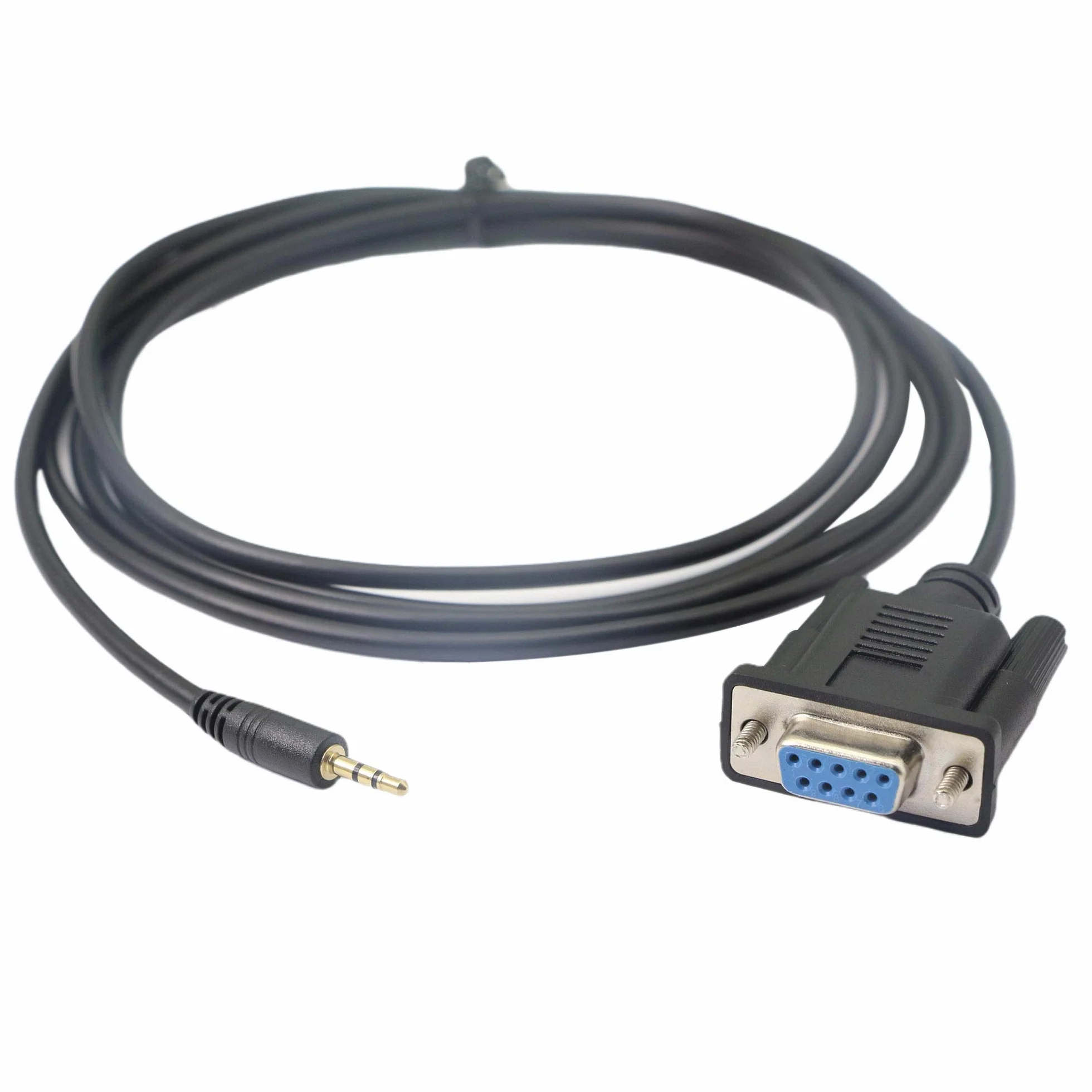 DB9 żeński do 2,5 mm, stereo 2,5 mm jack do DB9-F 9-pinowy kabel konwertera portu szeregowego RS232