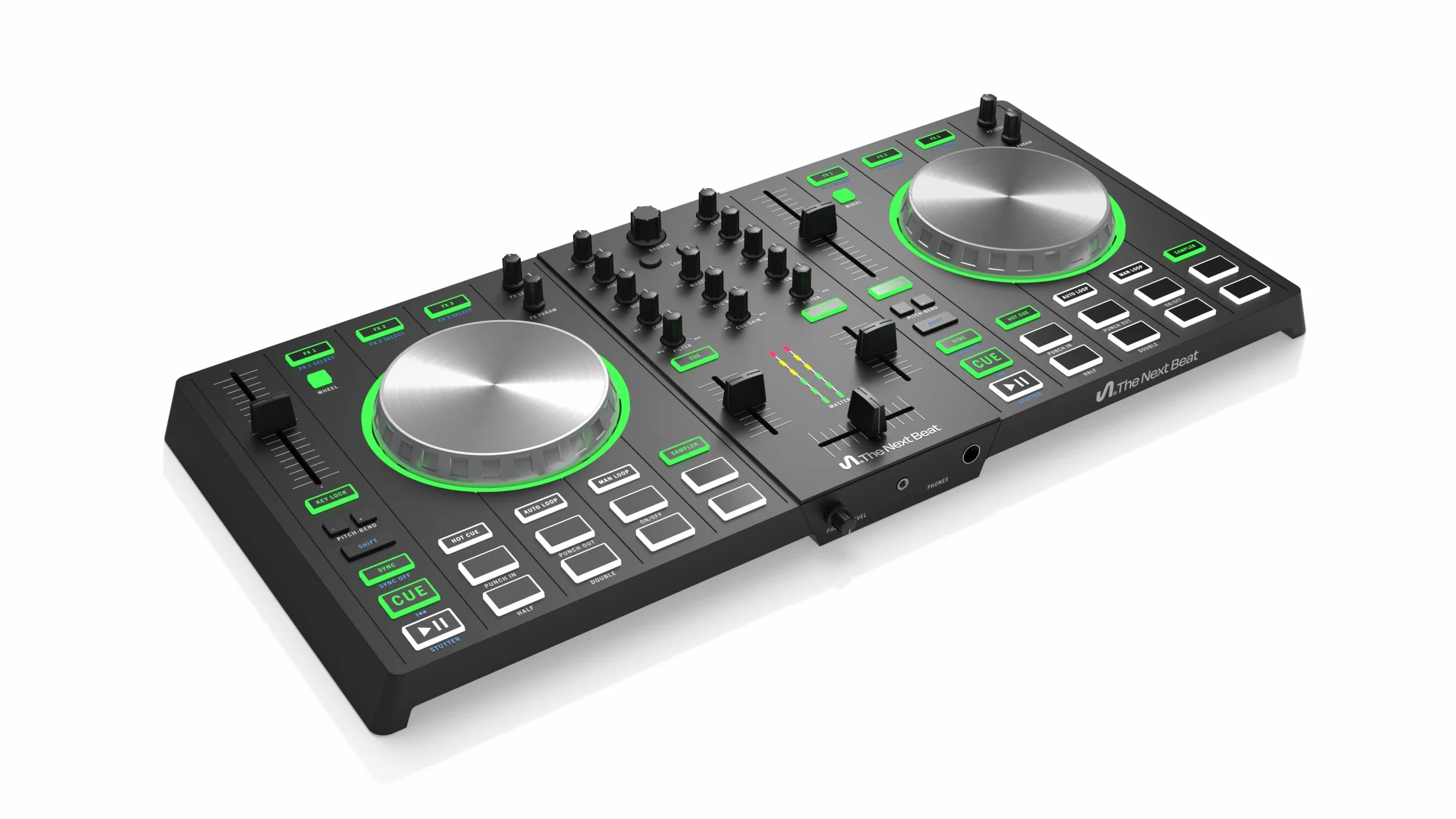 The Next Beat Tiësto DJ Controller - Łatwa profesjonalna nauka - wtyczka brytyjska - Lekcje online i aplikacje DJ w zestawie - bezpłatny 30-dniowy okres próbny muzyki Beatport
