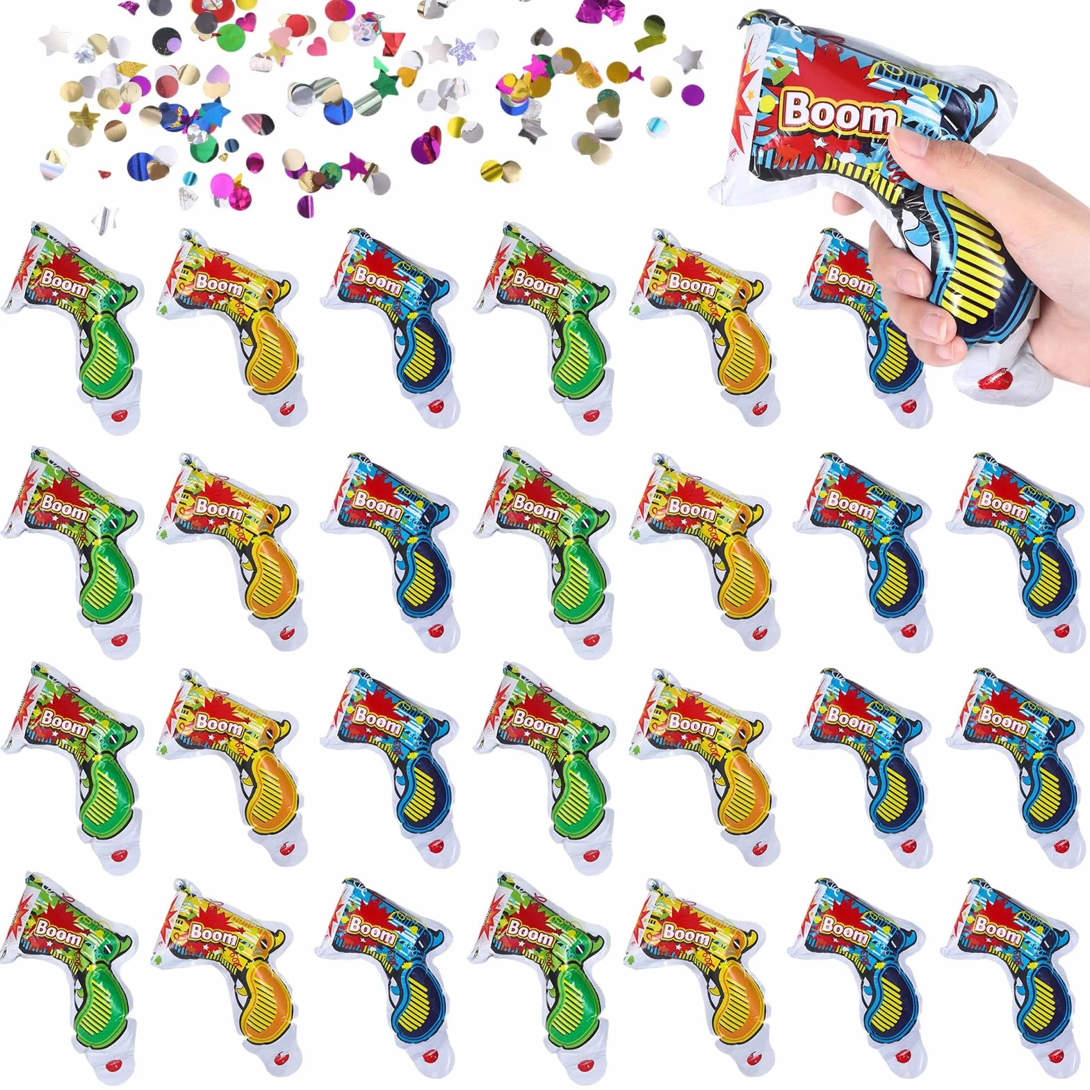Pistolet do konfetti 30 sztuk, fajerwerki stołowe, do użytku wewnątrz