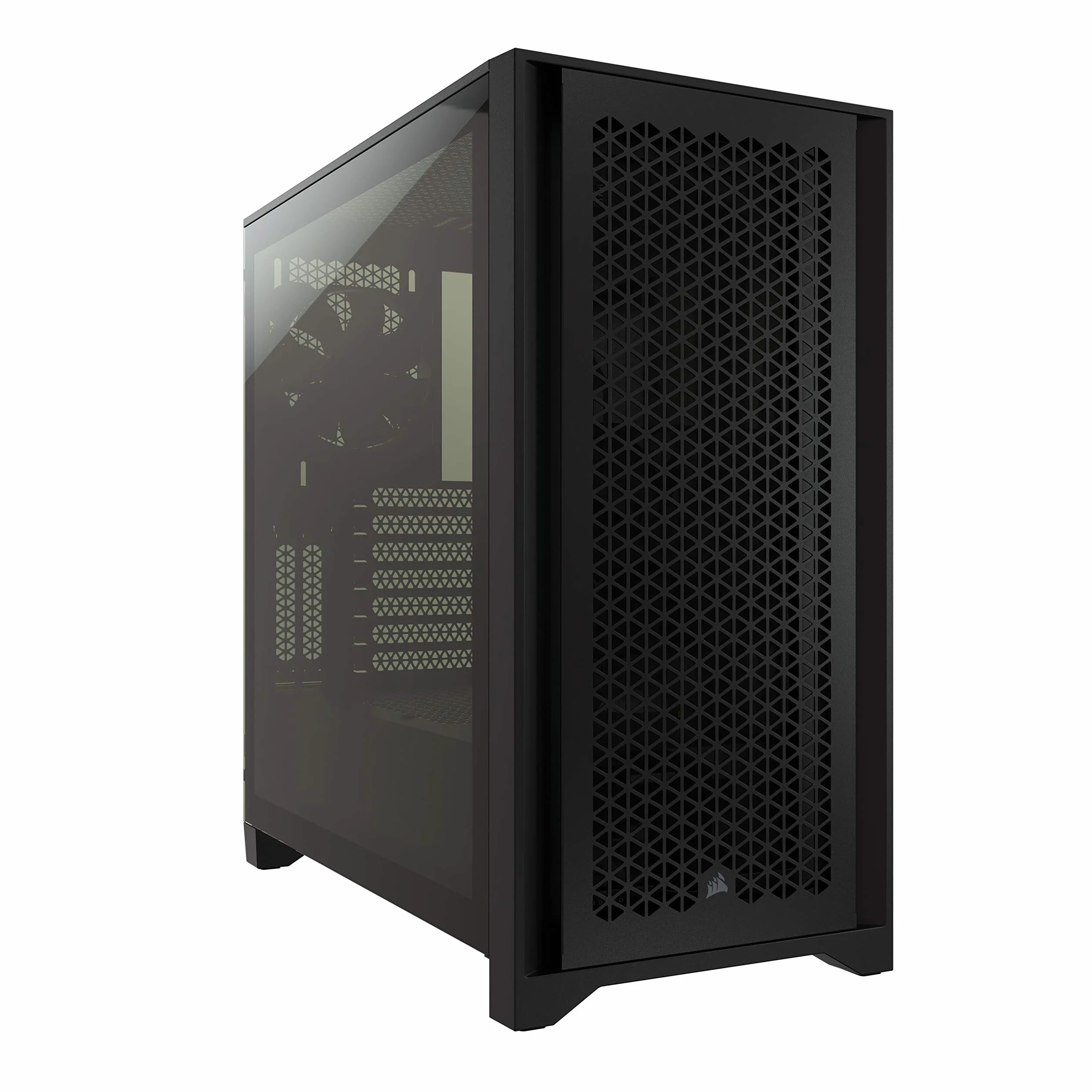 Corsair Obudowa 4000D Airflow Mid-Tower-ATX ze szkłem hartowanym (przednia osłona o dużej przepustowości powietrza, osłona boczna ze szkła hartowanego, dwa w zakresie dostawy wentylatory 120 mm)