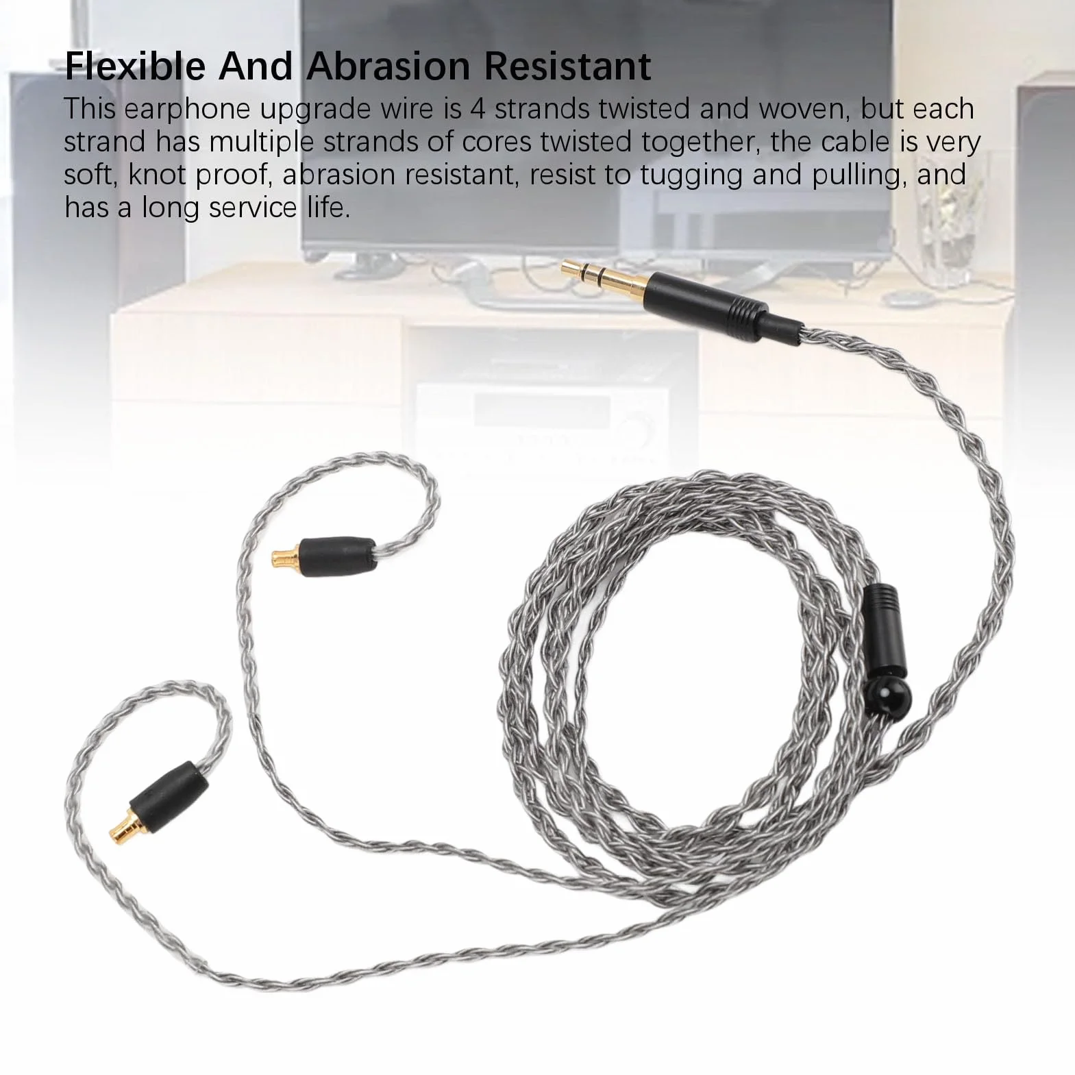 Kabel do Aktualizacji Słuchawek 3,5 Mm do A2DC Posrebrzana miedź Drut Zastępczy do Rozwiązania ATH CKS1100 E50 E70 LS300 3,9 Stopy
